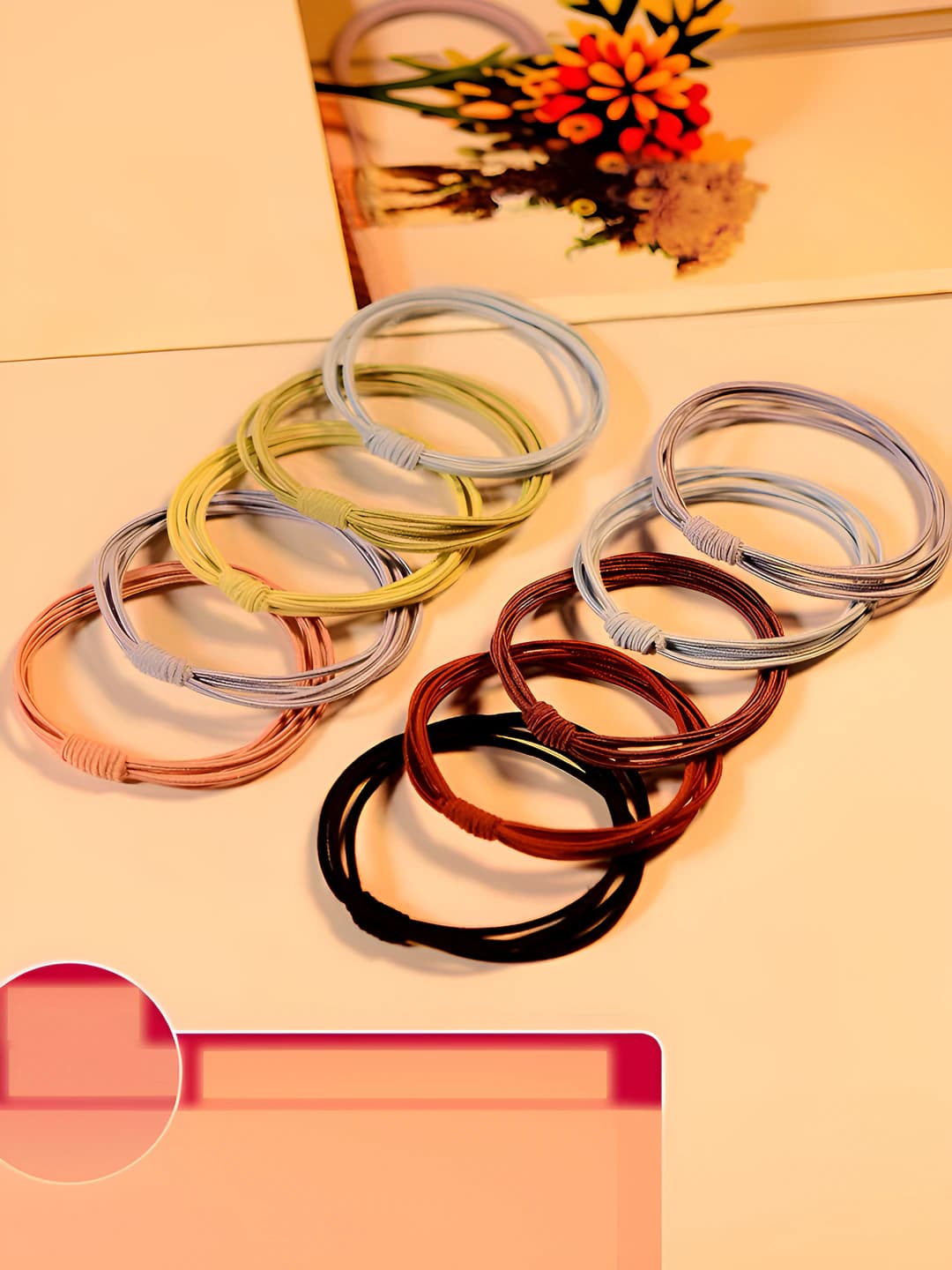Women's stretch hair ties 2026: two-tone, durable, for tying hair
