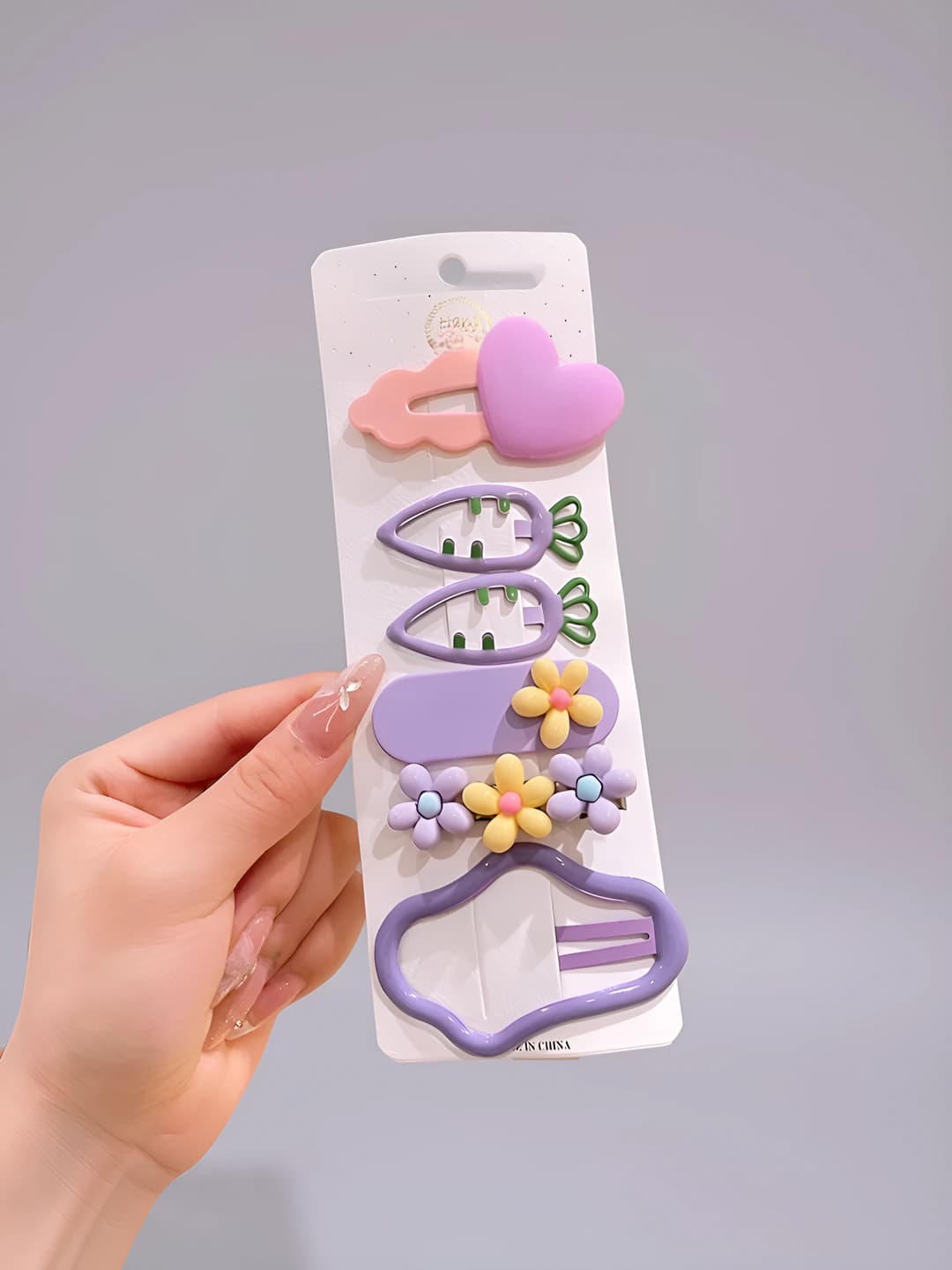 5# Purple hearts, 6-piece set