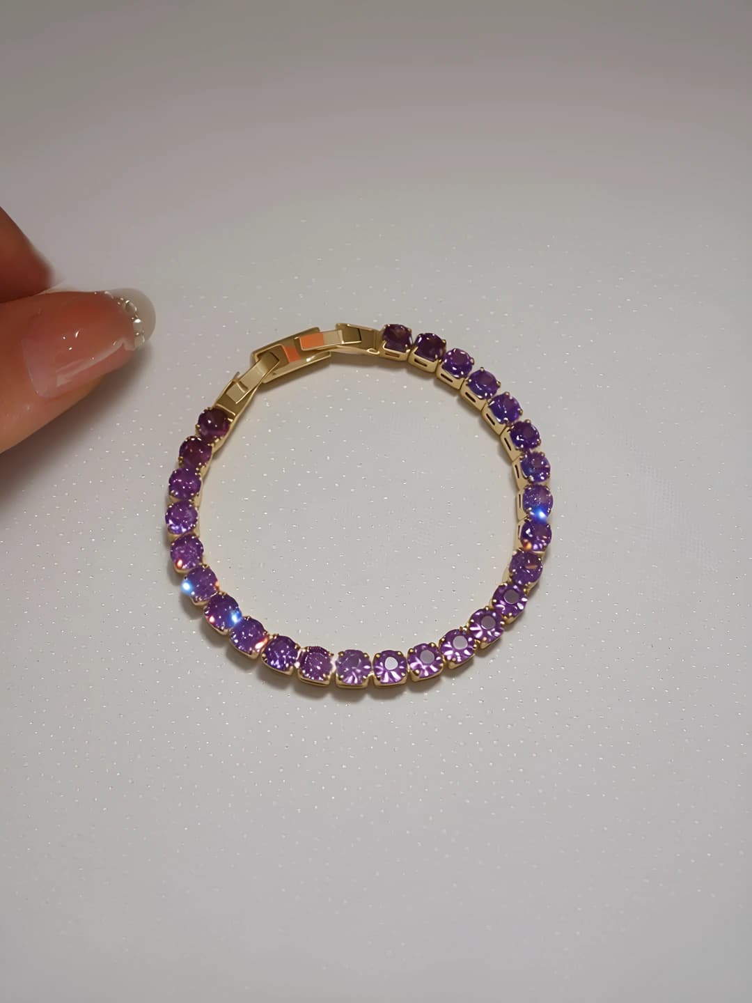 53# Bracelet - gold - purple
