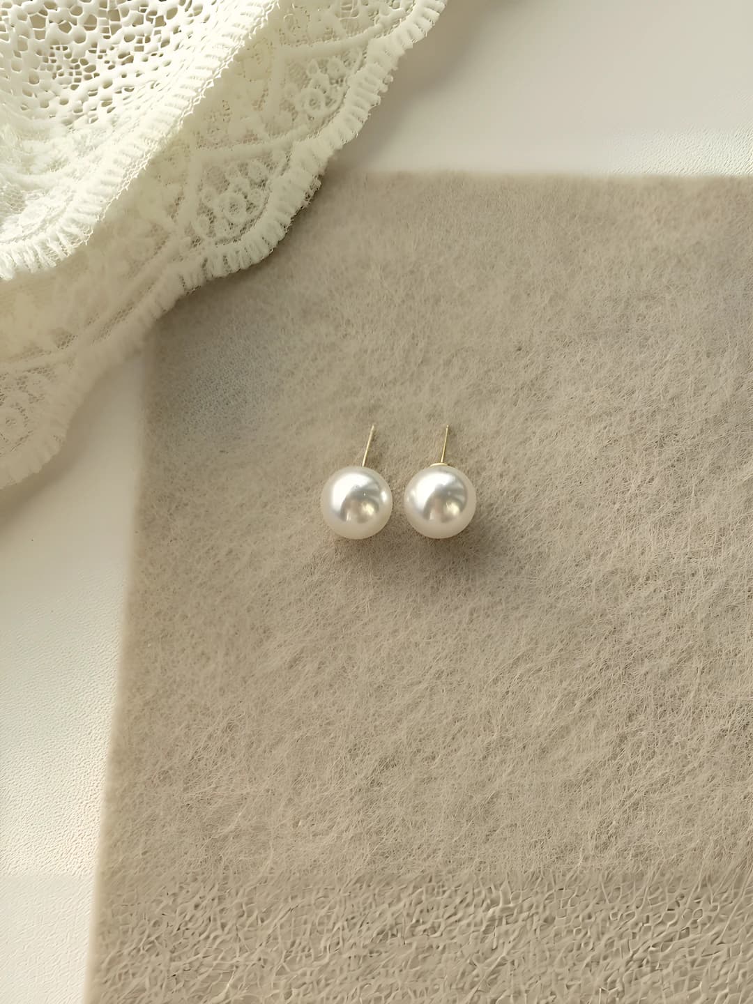 Серебряная игла - Серебряный - Белый - 8mm