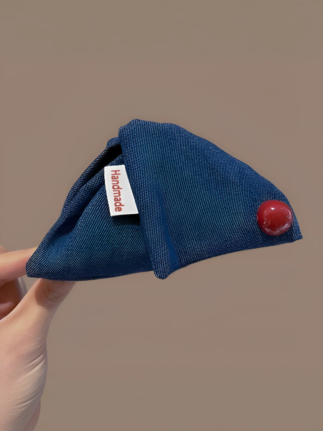 1# Denim blue circle-triangle, 12.5 cm
