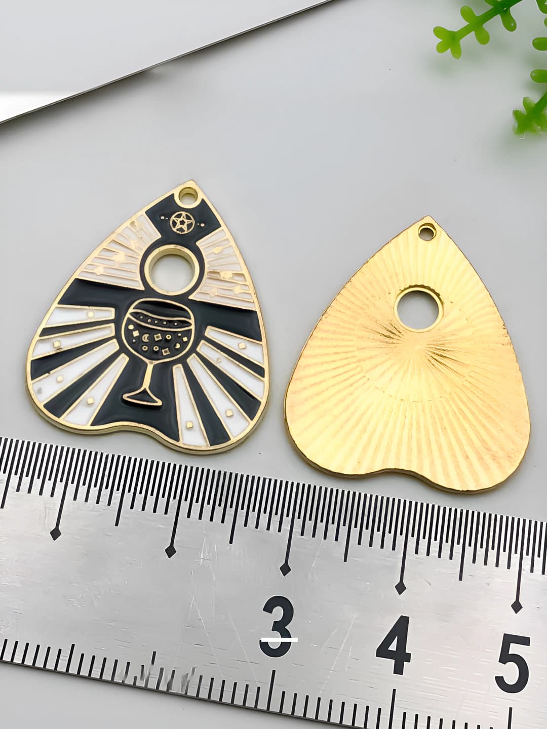 1 pc KC gold goblet crystal ball base, 26x22mm, 2.5g