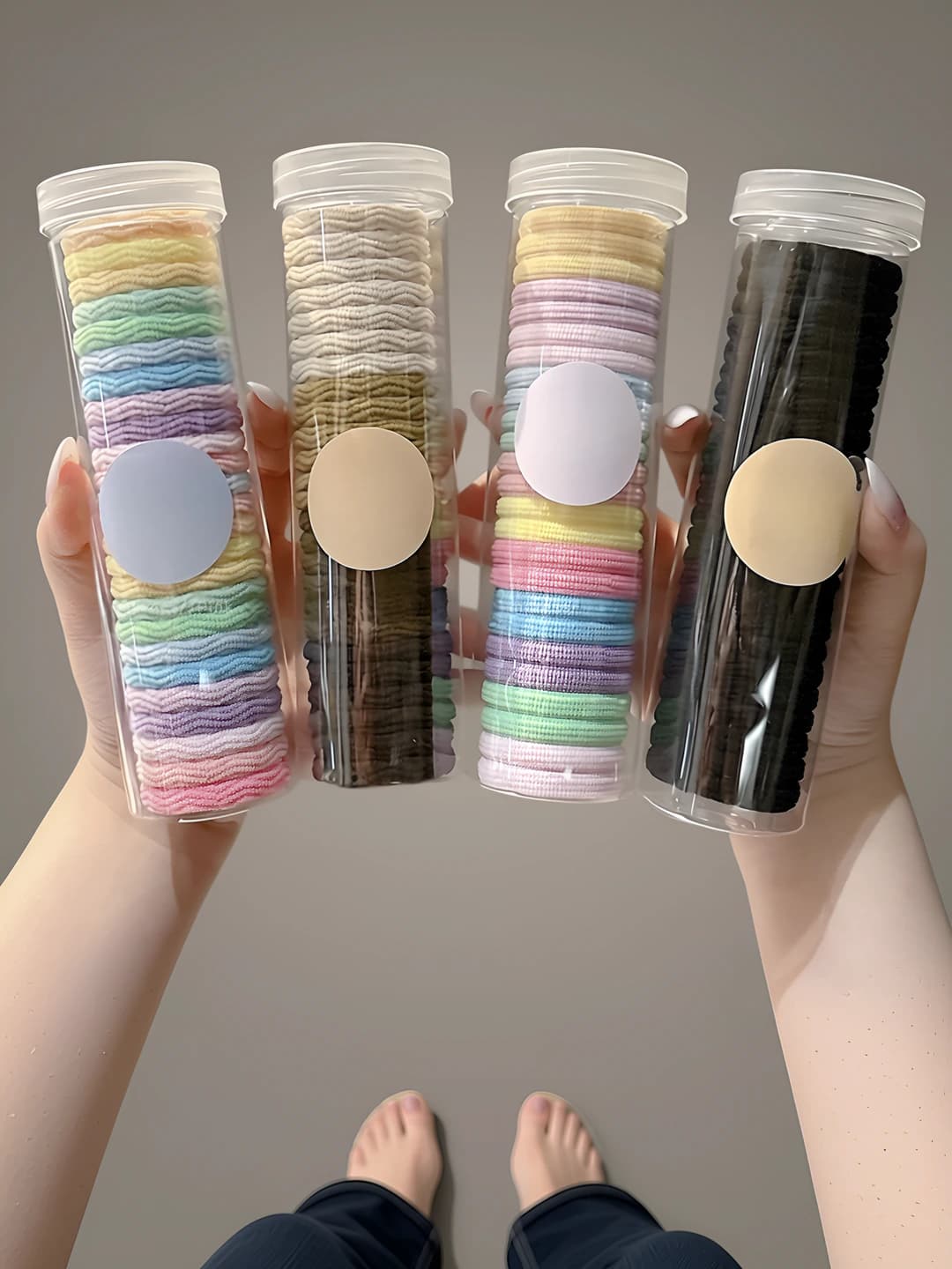 Women's stretchy, thick, durable and cute hair ties
