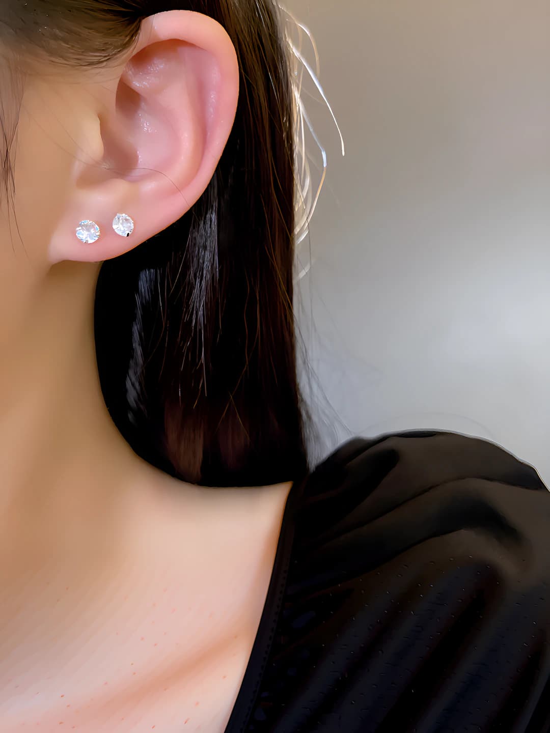Kumush 6mm (juft, quloq tiki bilan)