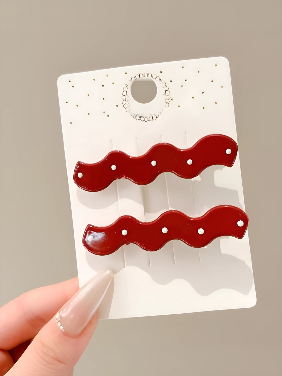 1# Dotted wavy variant [1 pair] 6.5 cm