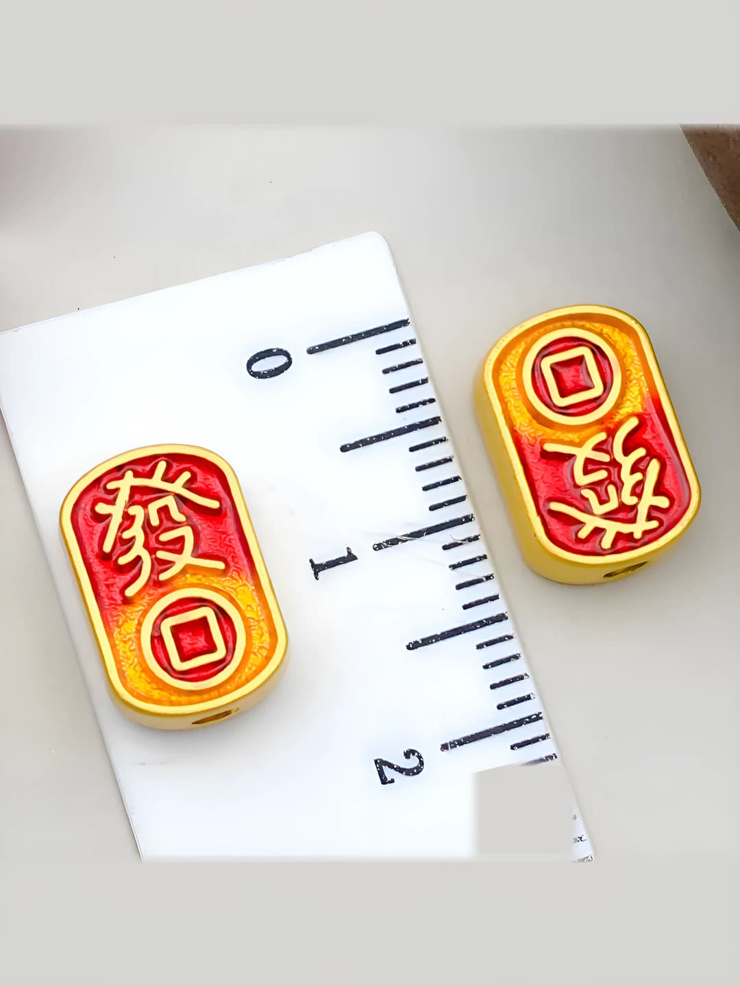 1 шт жёлто-красный двусторонний 13x9mm, 2.25g, отв 2