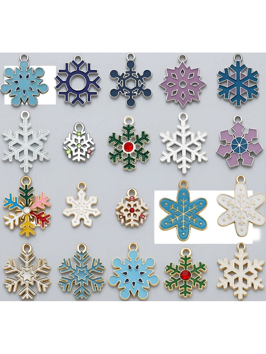20 pcs mix, snowflakes, Christmas