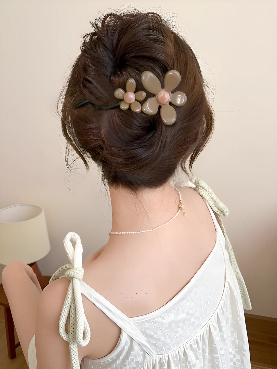 1# black clip coffee flower twist clip 10.5cm