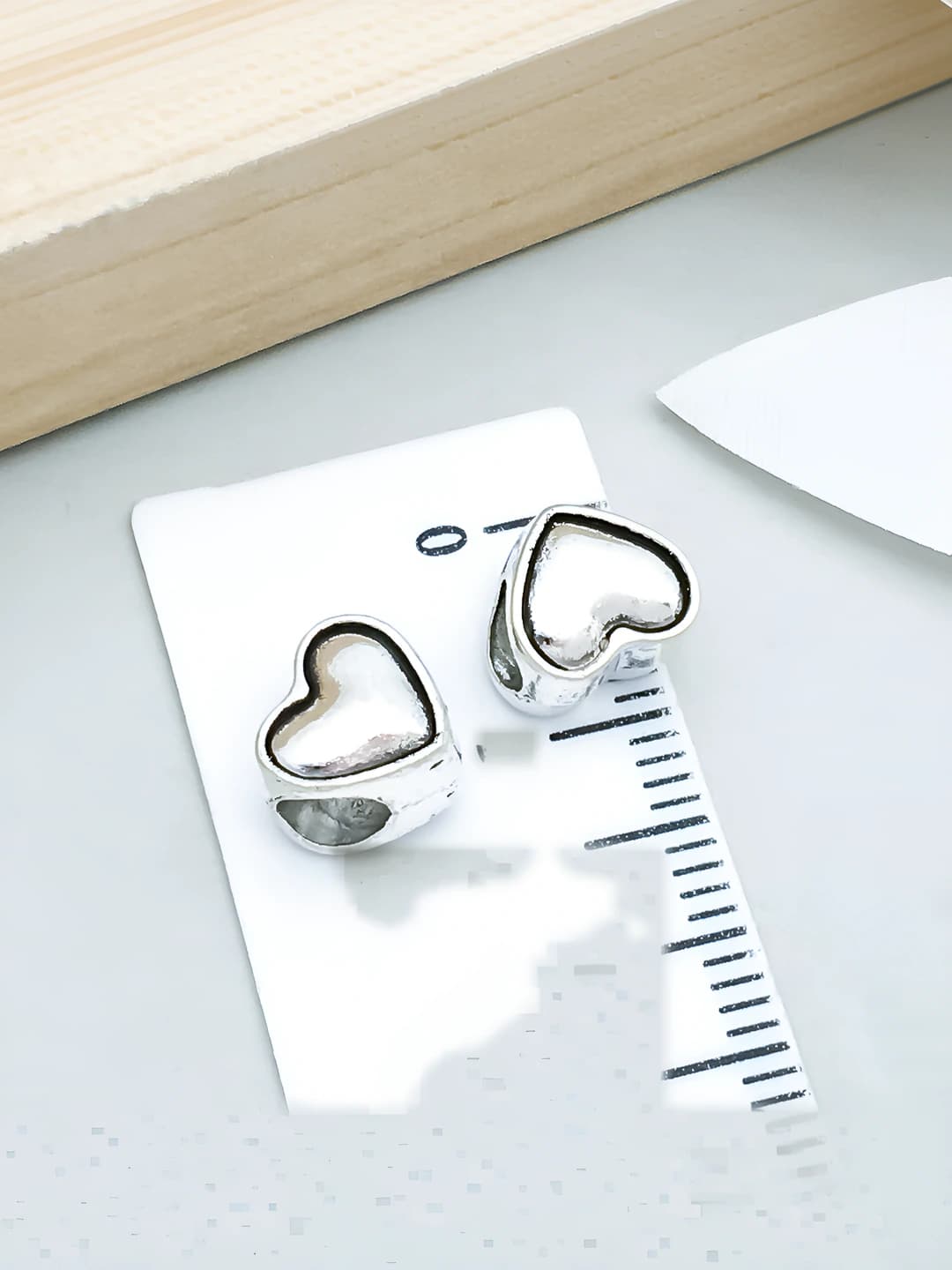 1 pc peach heart large hole bead 9x8mm-1.2g-hole 4.5-3956