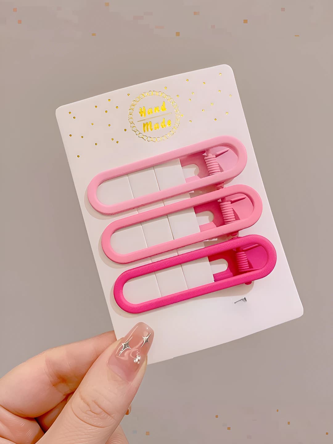 Pushti gradient uchlik soch qisqich 6 sm