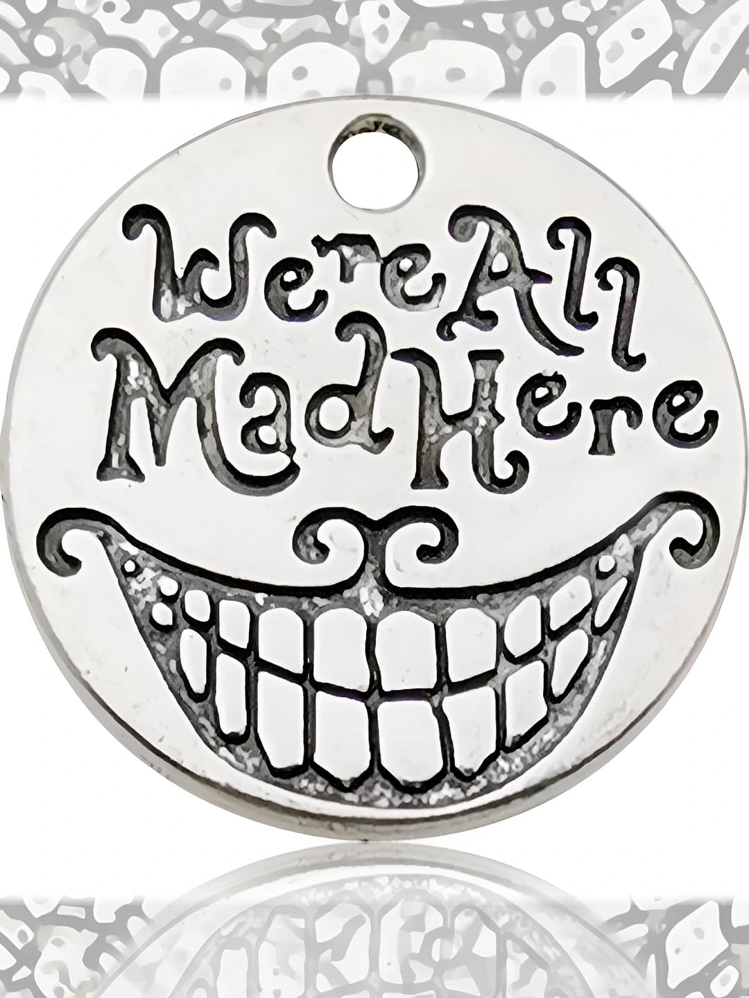 1 ta qadimiy kumush doira alice harflari weareallmadhere 24x28.5mm-2.2g