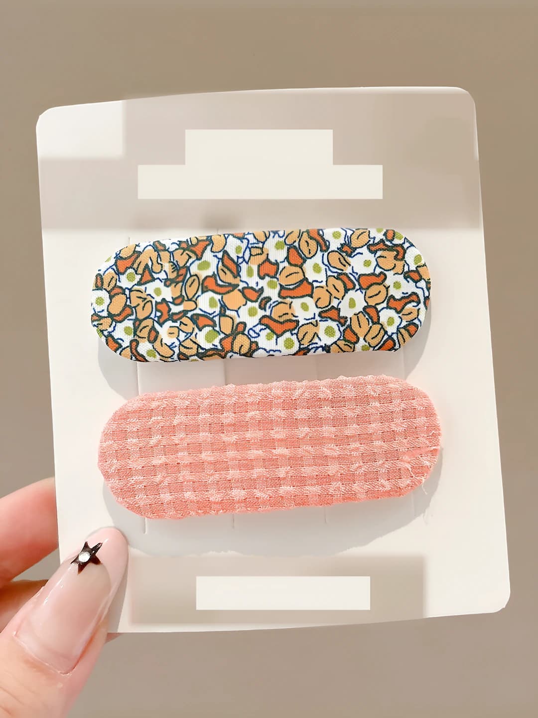 14# Orange floral 2 pcs 6.5cm
