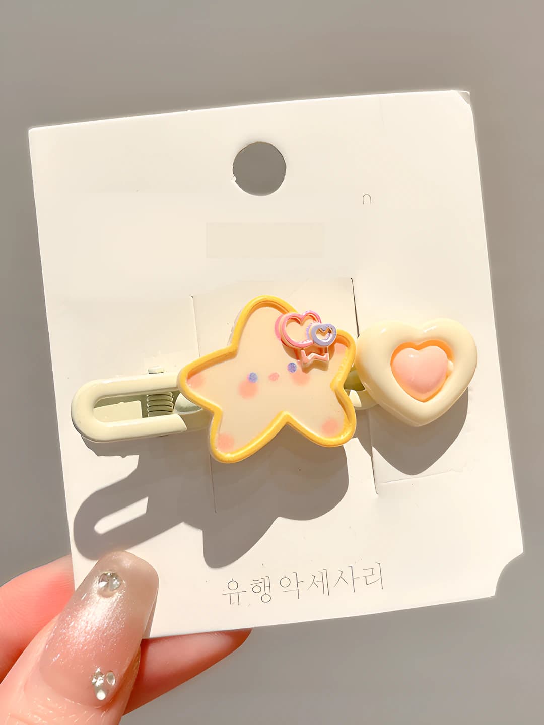 Star heart side clip