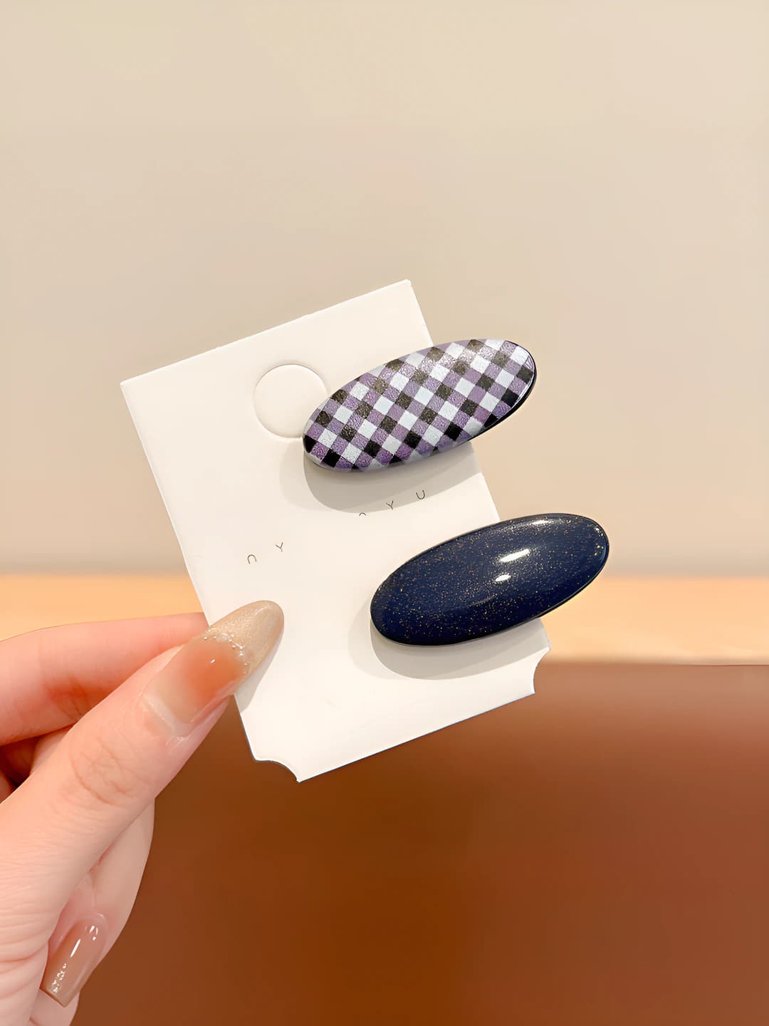 1# Blue plaid 2 pcs - 4cm