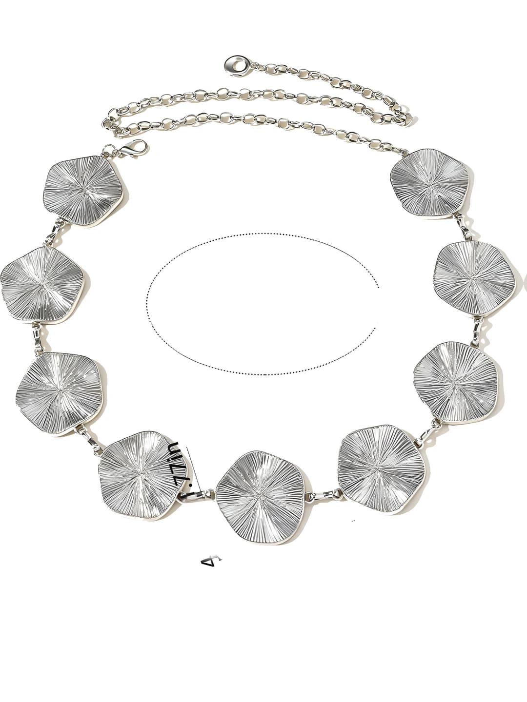 22# Gold radial irregular round