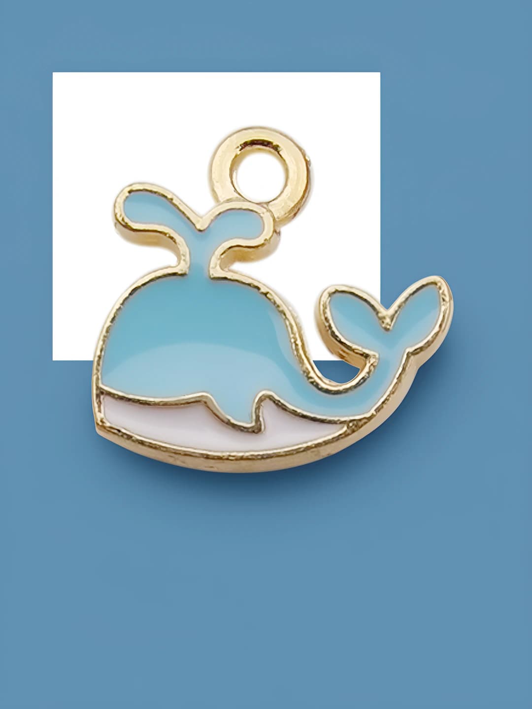 Light blue whale 14x13mm