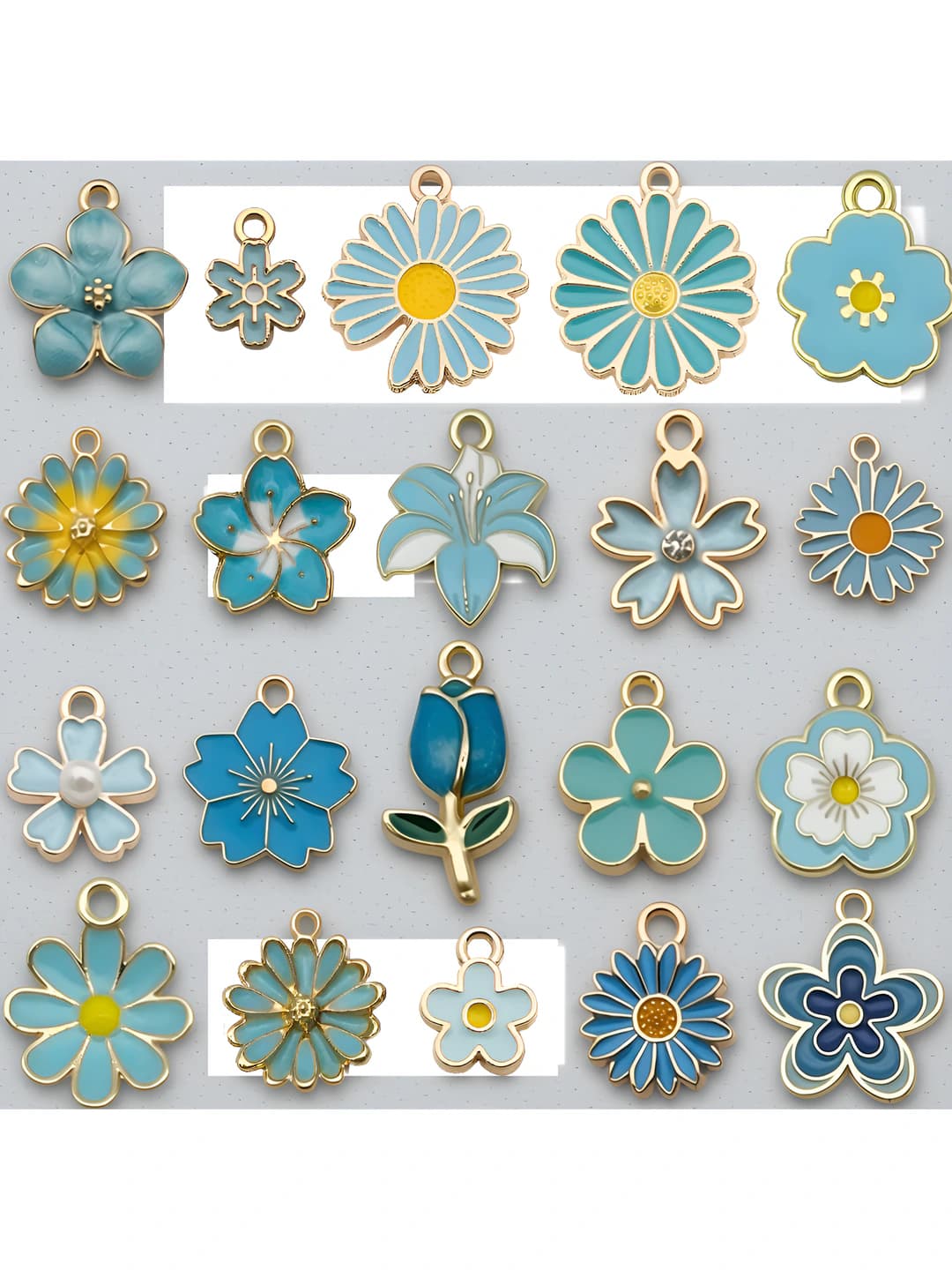 Blue flowers mix
