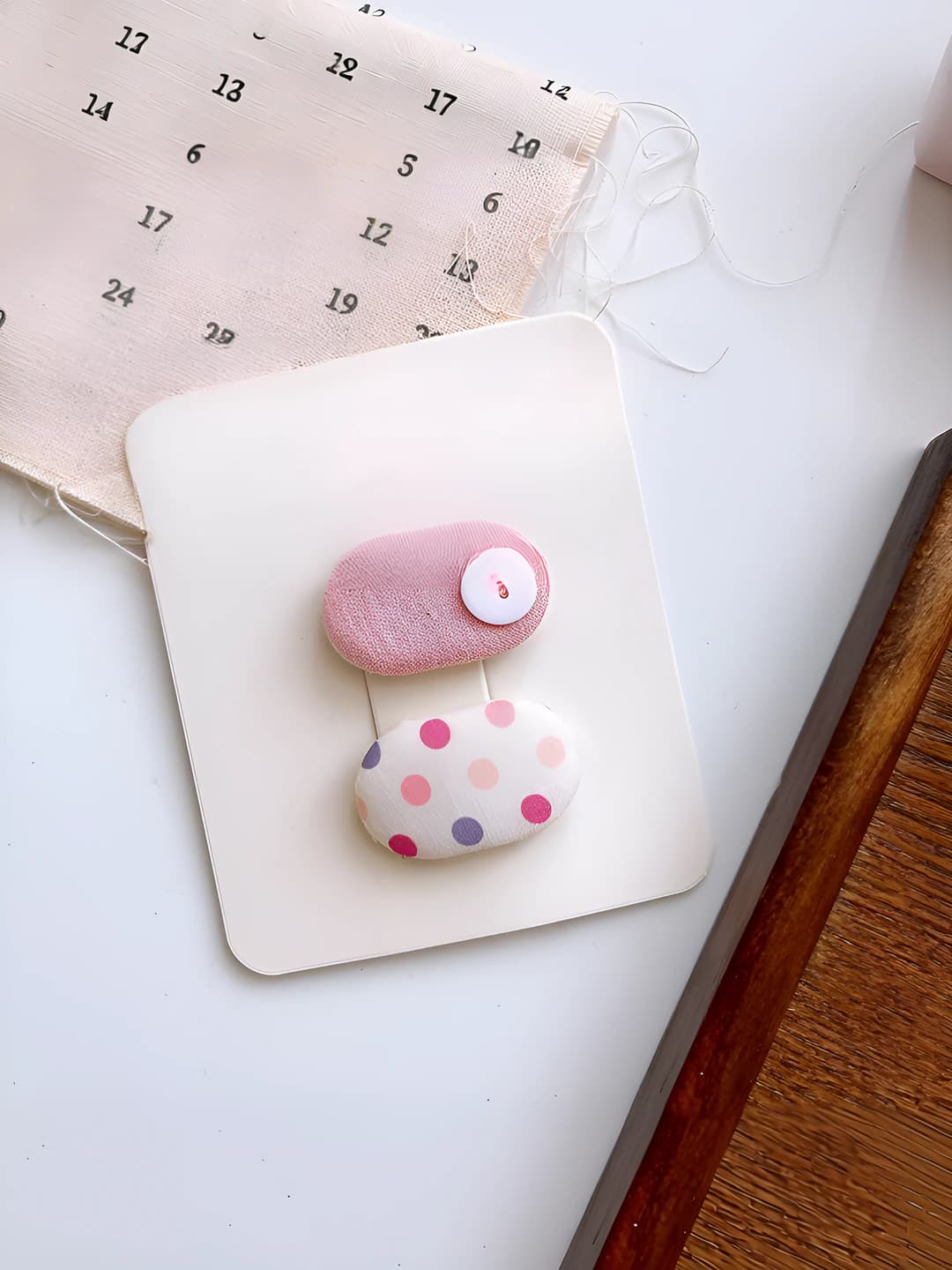 4# Pink + Multicolour polka dot, 3.5 cm