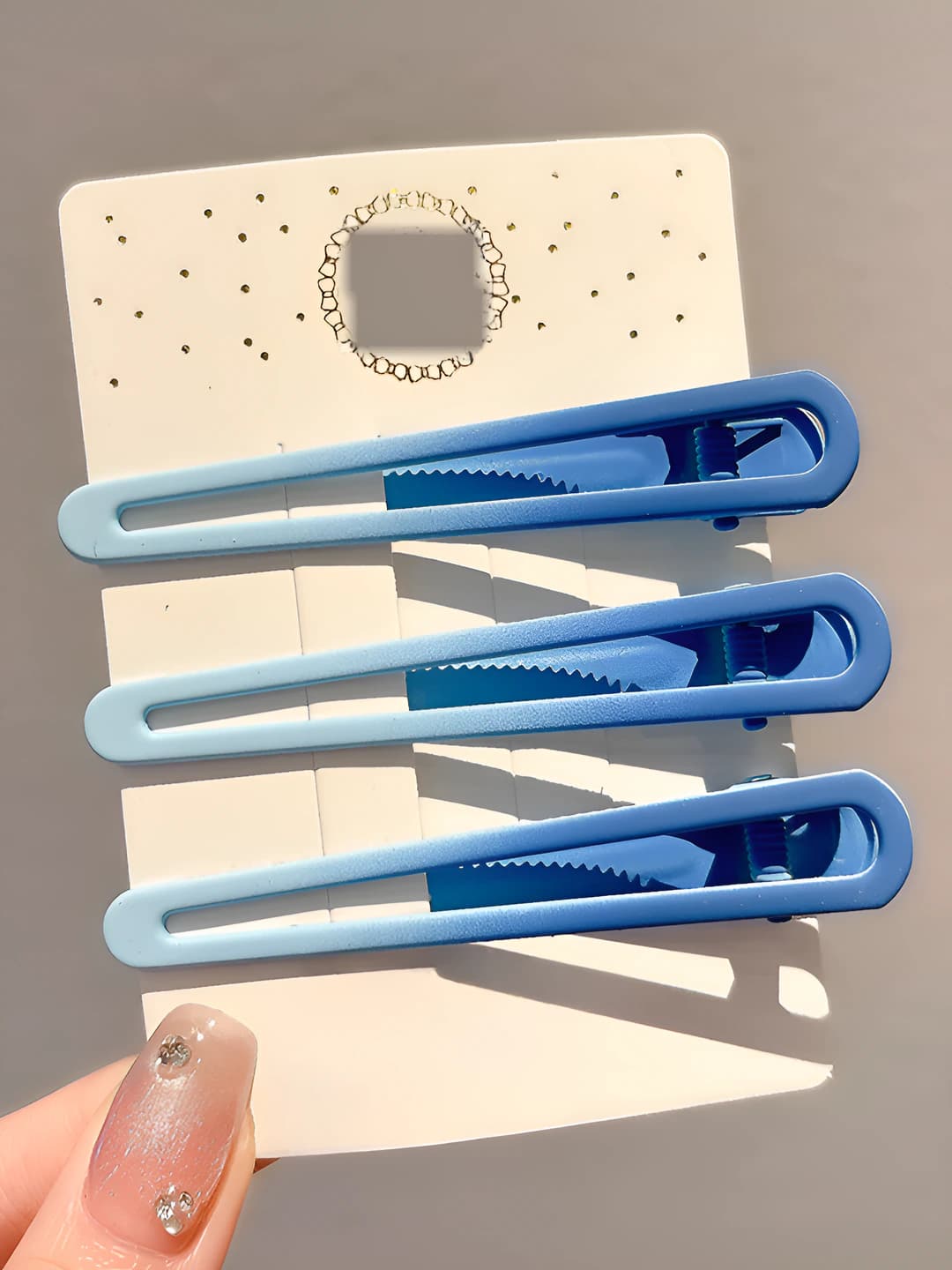 Blue gradient clear teardrop 3 pcs