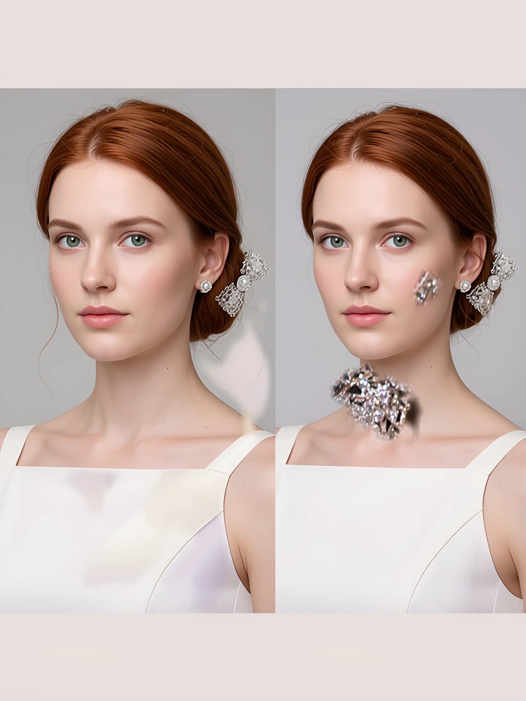 Women's hair clips and combs with rhinestones and pearls: luxury style hair clips