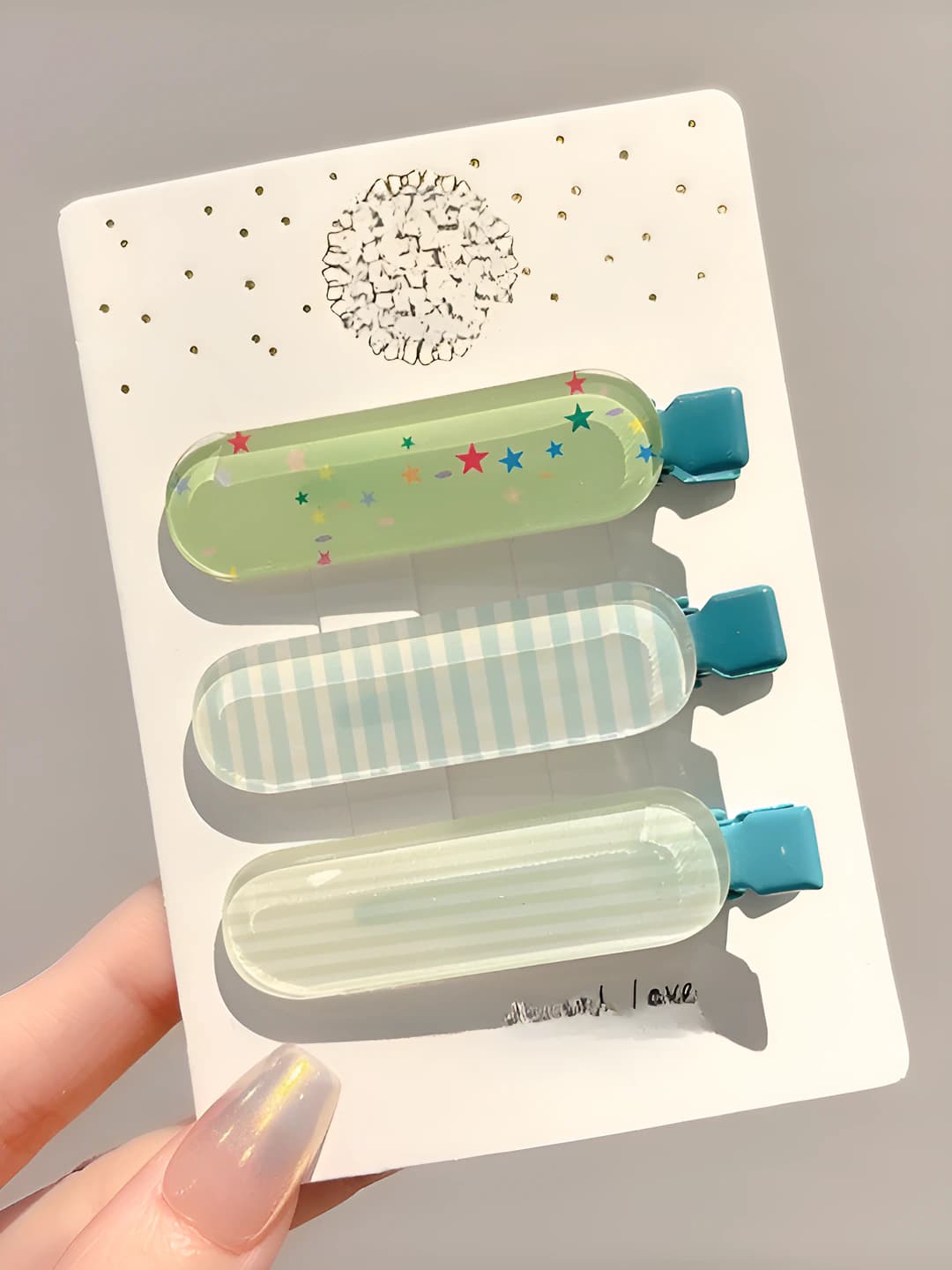 Зелёный jelly, 3 шт, 6 см