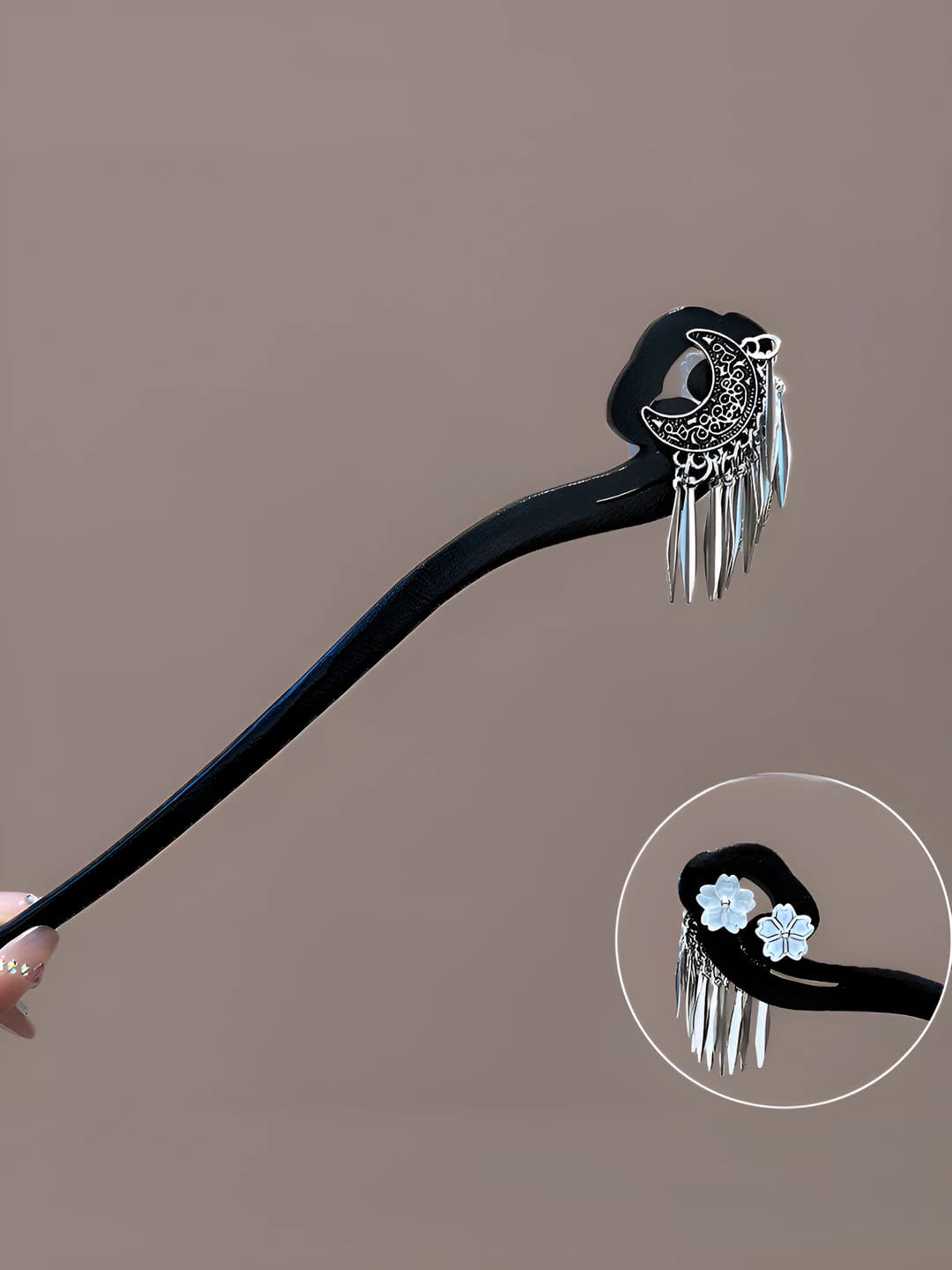 Crescent and tassel