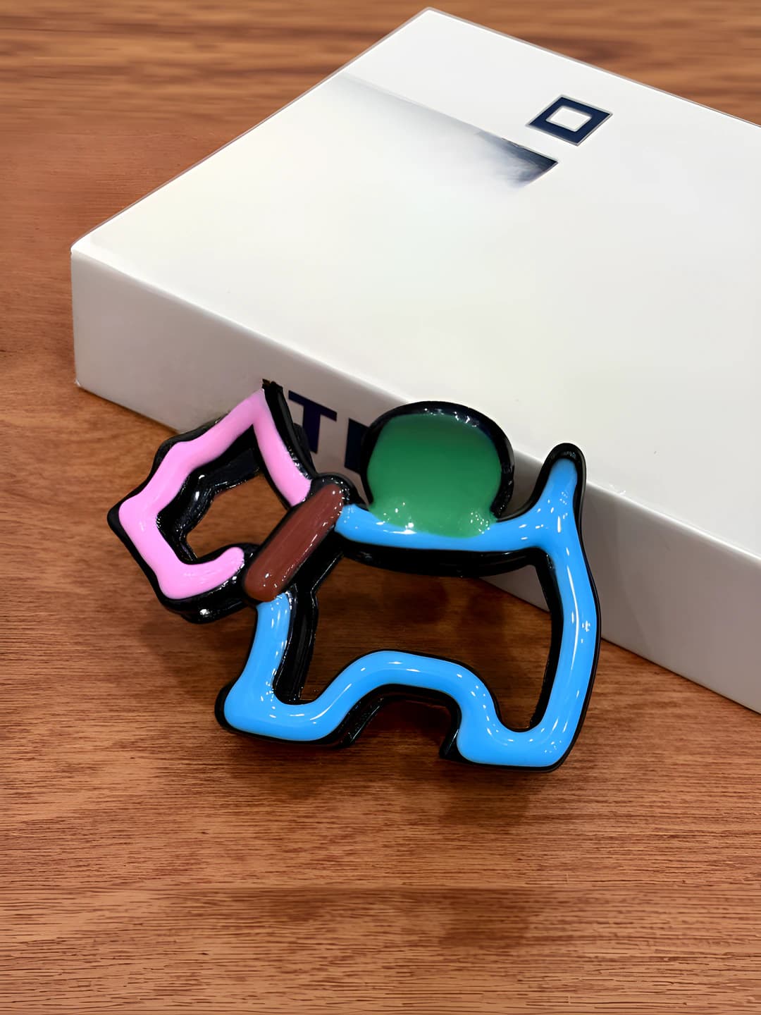 Pink-blue puppy clip