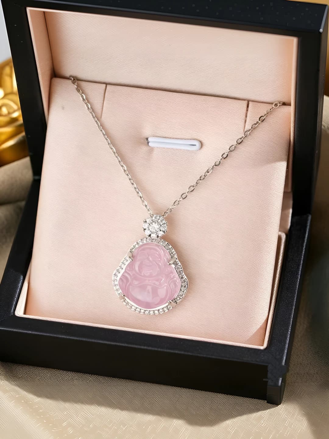 Buddha, pink-silver