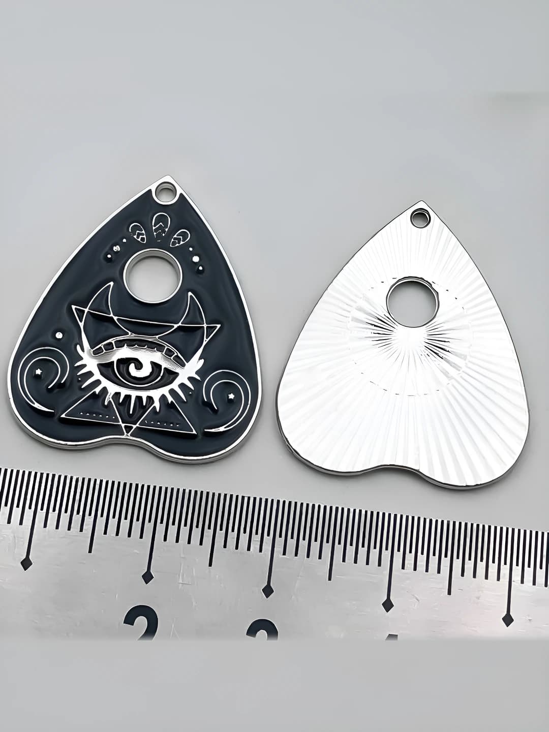 1 pc antique silver eye crystal ball base, 26x22mm, 2.3g