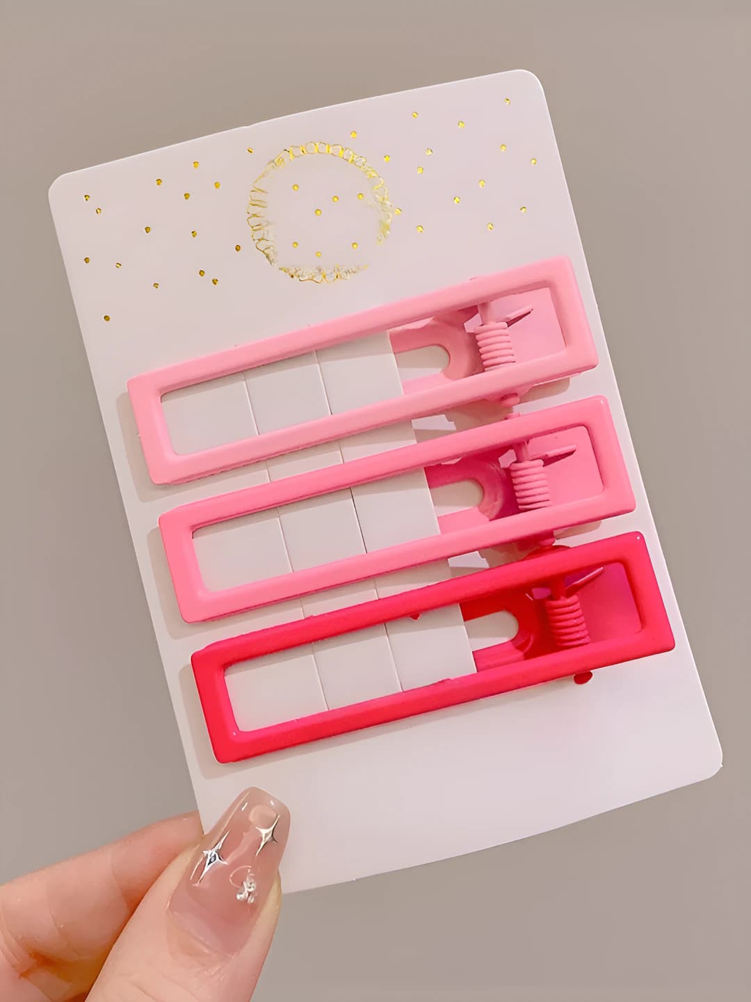 Square, pink, 3 pcs