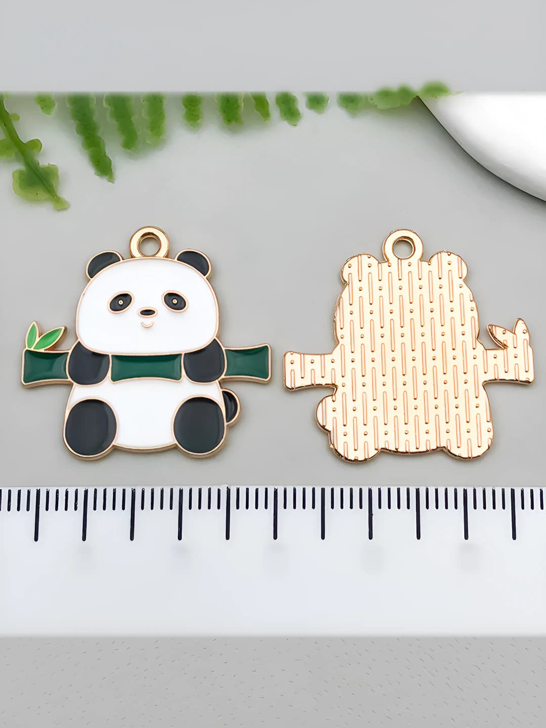 1 ta gorizontal bambuk panda 26x27mm-1.9g-21687