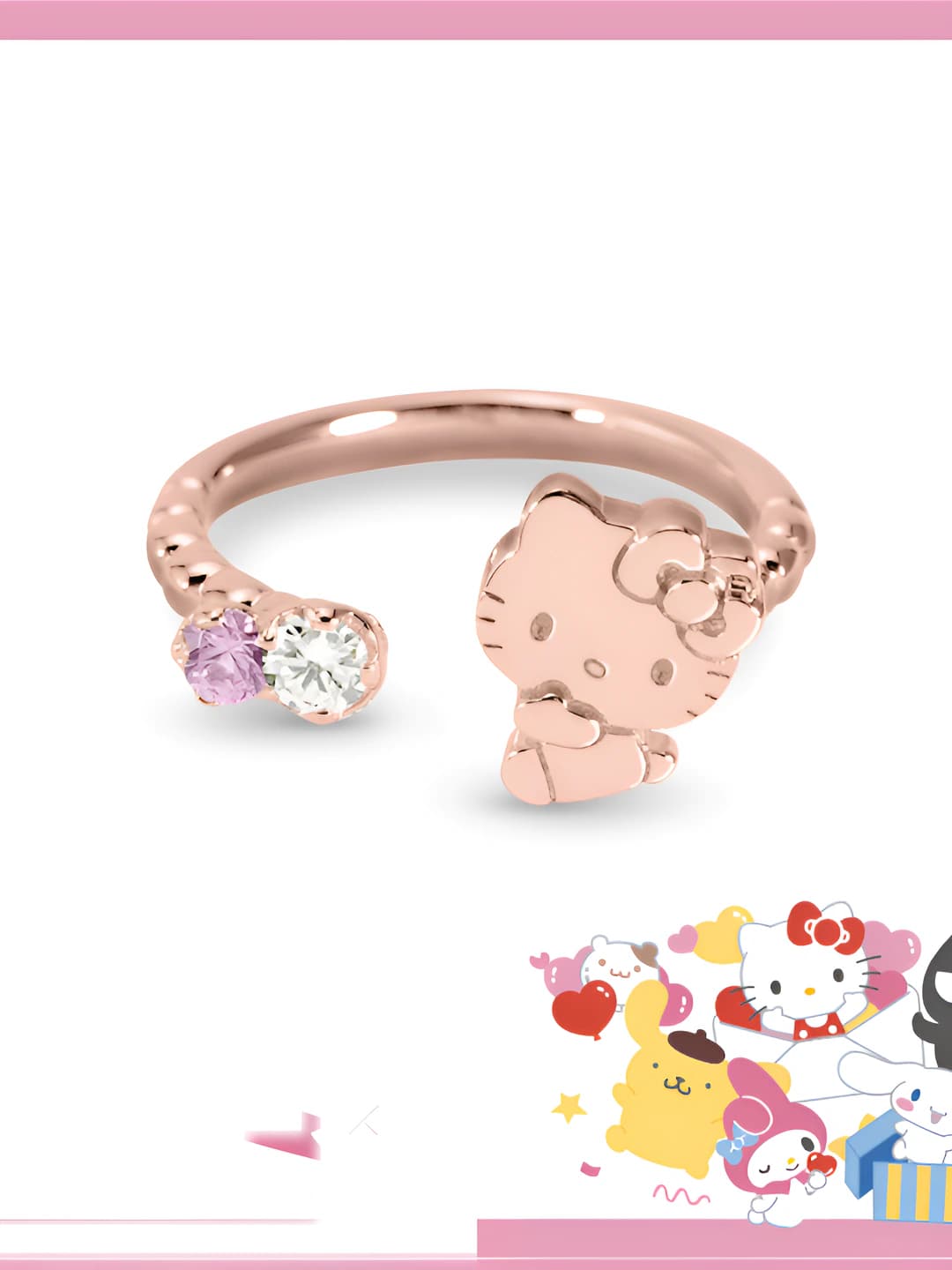 JZ172 - Rose gold - Hello Kitty ring