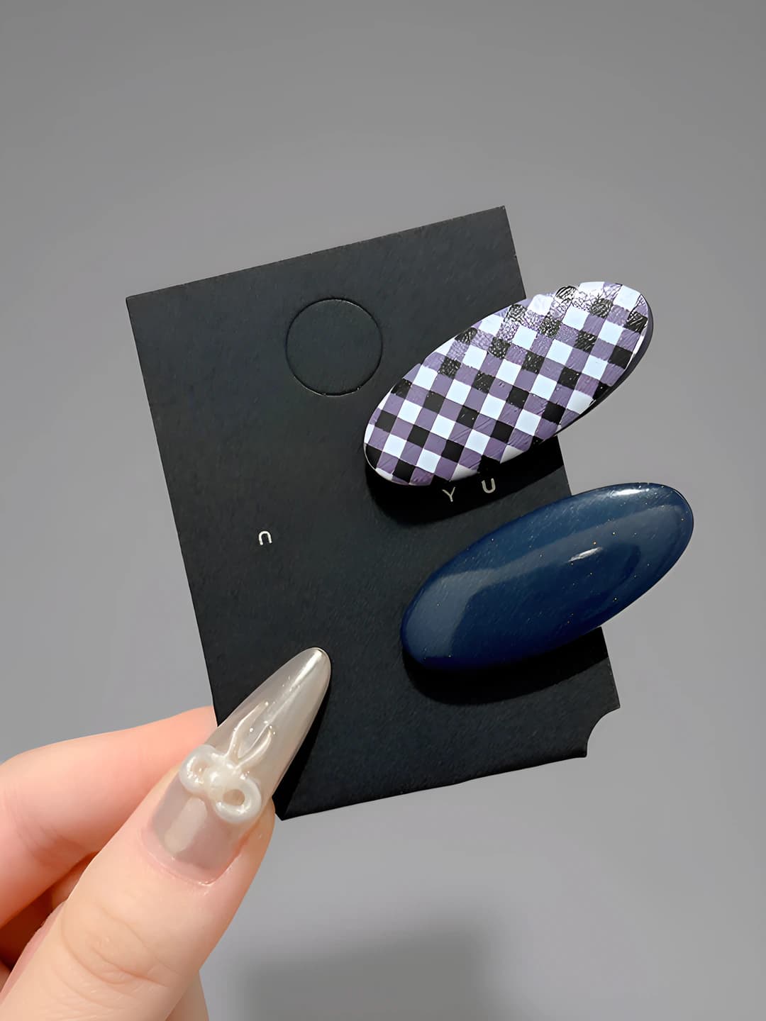 1# Blue plaid 2 pcs - 4cm