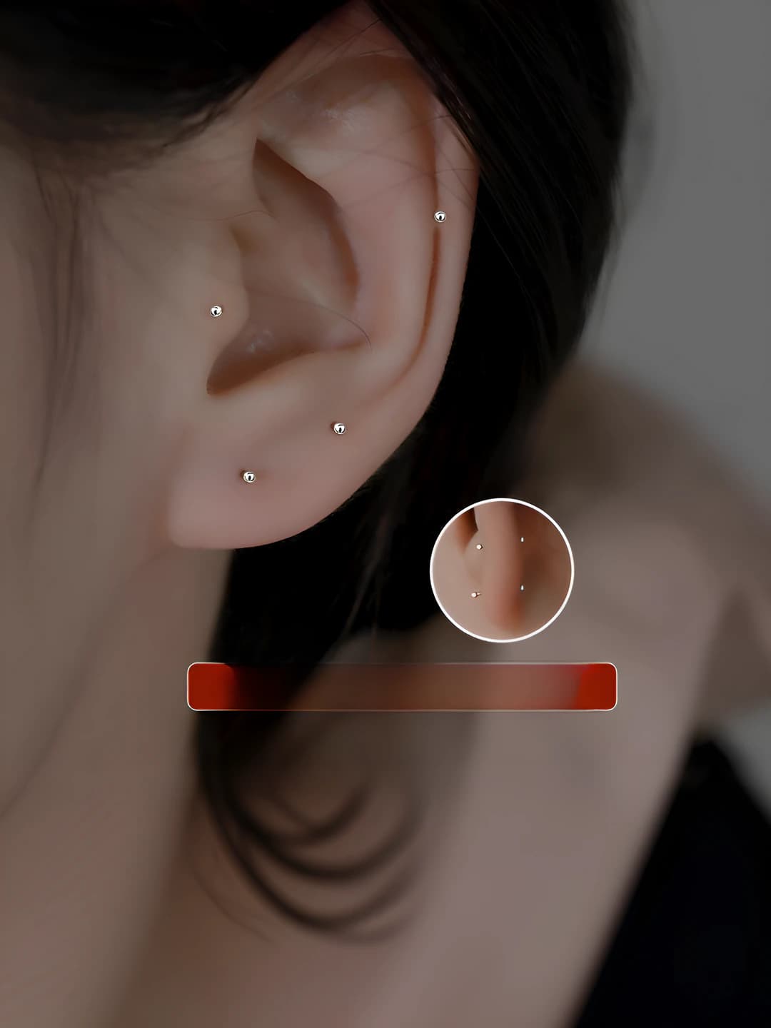 2# Двусторонние серьги 3 пары