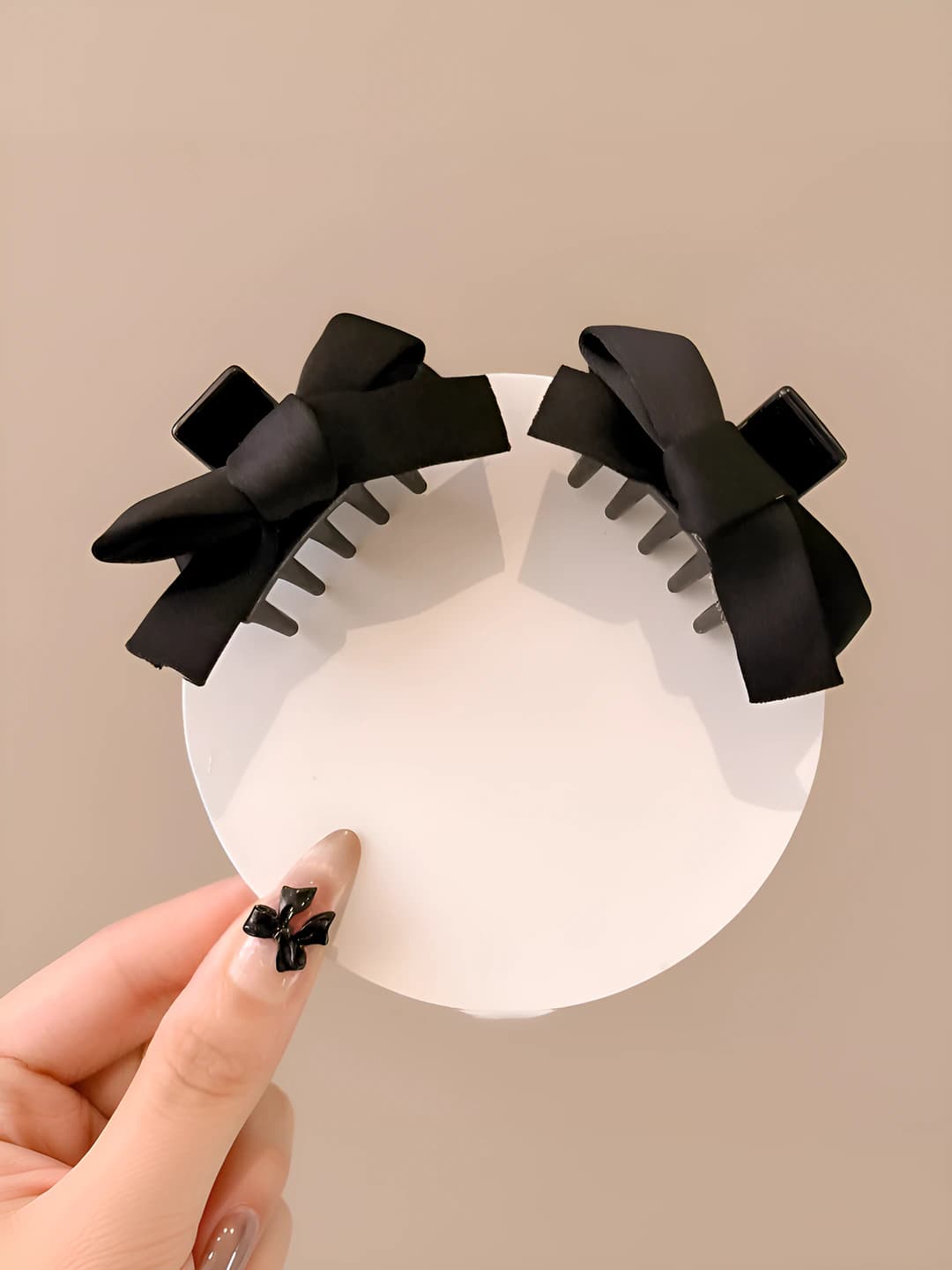 9# Satin bow 1 pair