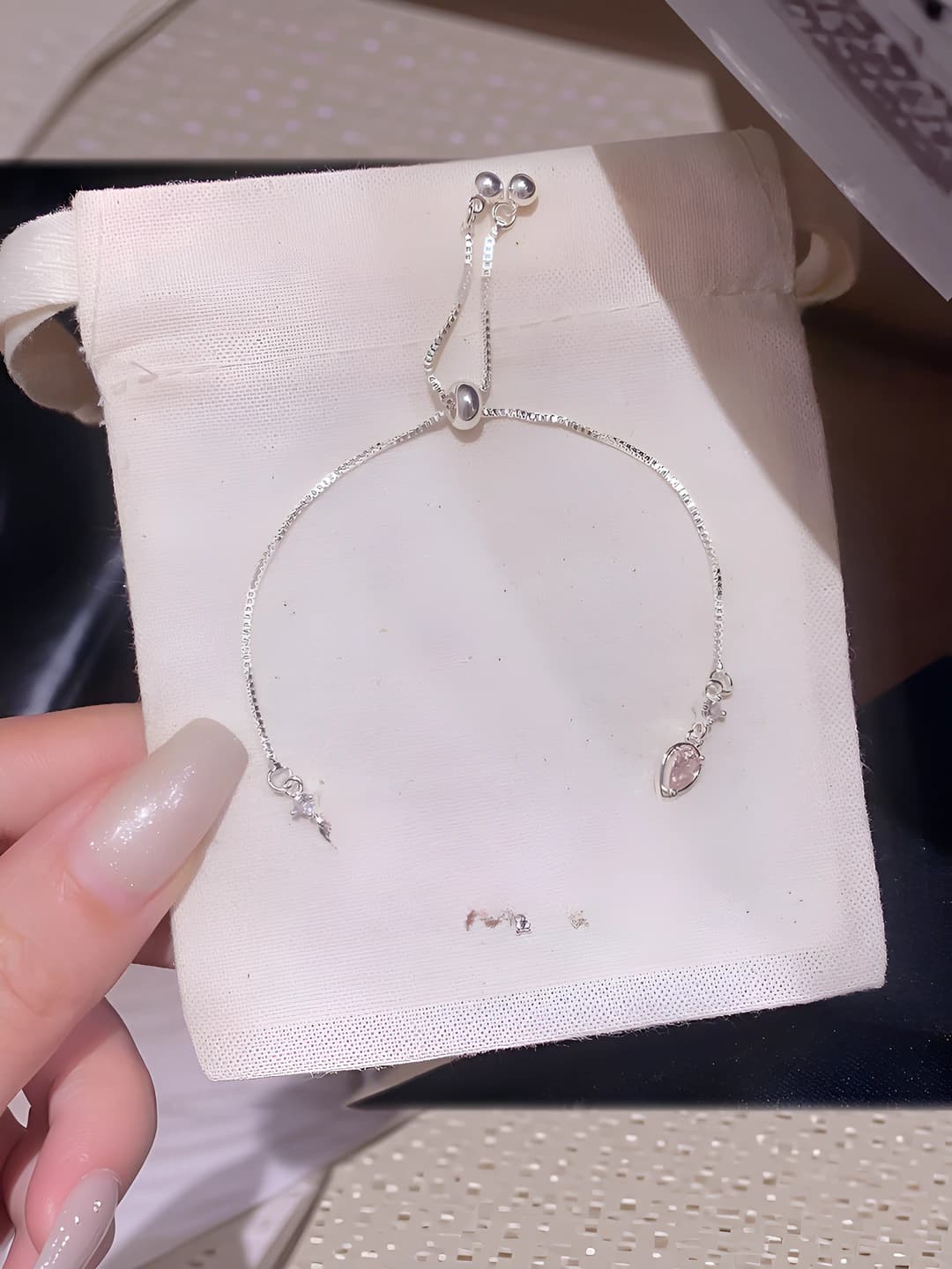 61# Bracelet - Silver - Pink