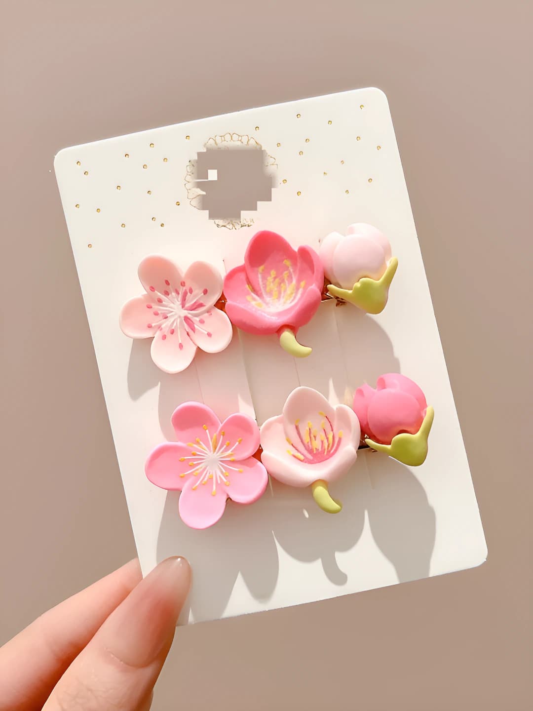 4# Pink tricolor 2 pcs 5cm