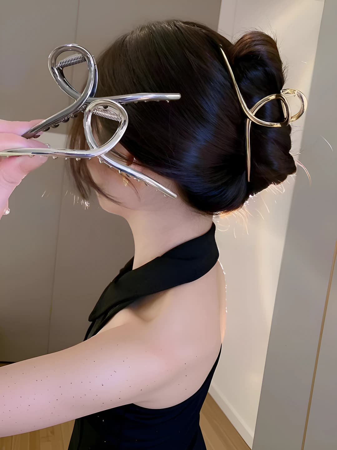 Women's hair clips and combs: PVC material, for girls, kids' style