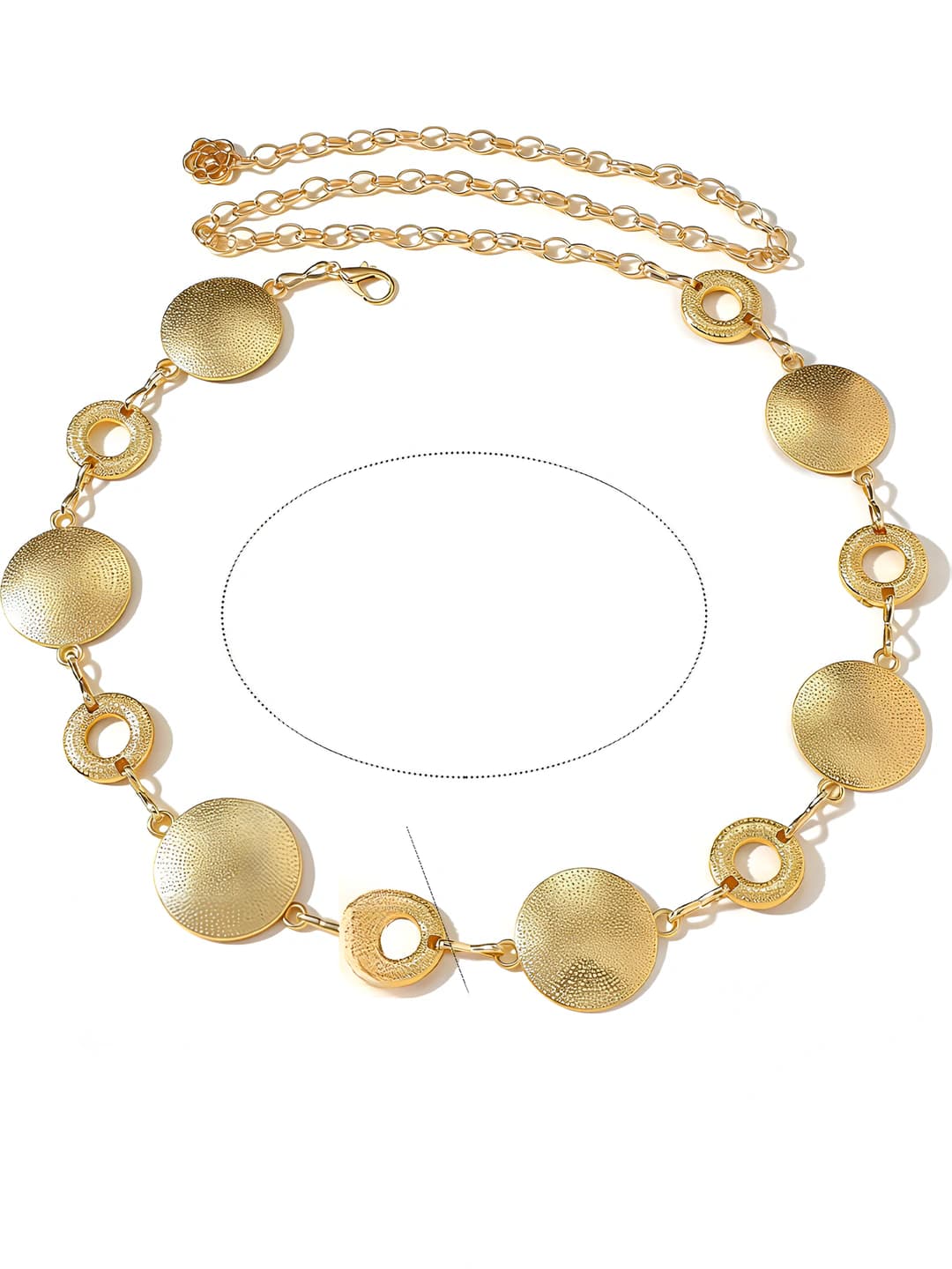 26# Gold two circles different sizes hammered
