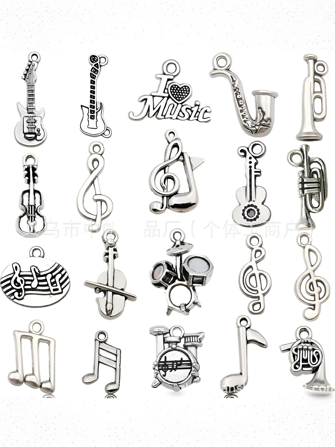 20 pcs antique silver music - 20 var - 22.7g-sn893