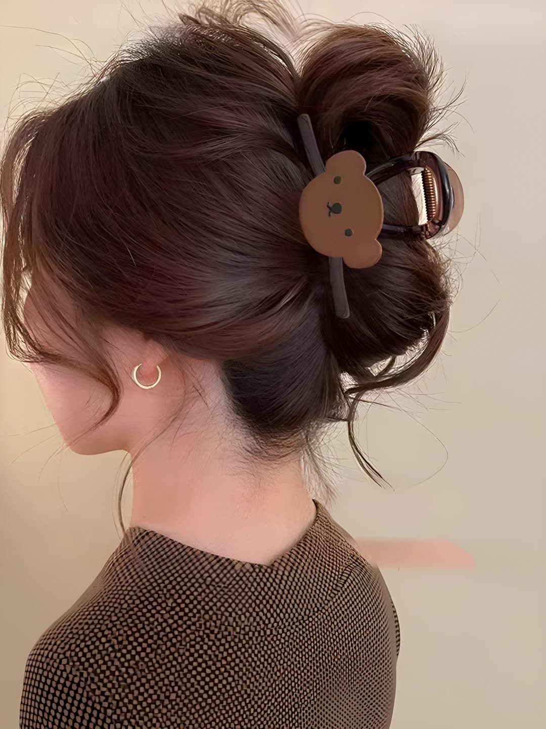 Tea Brown, Medium Bear Clip, 8 cm