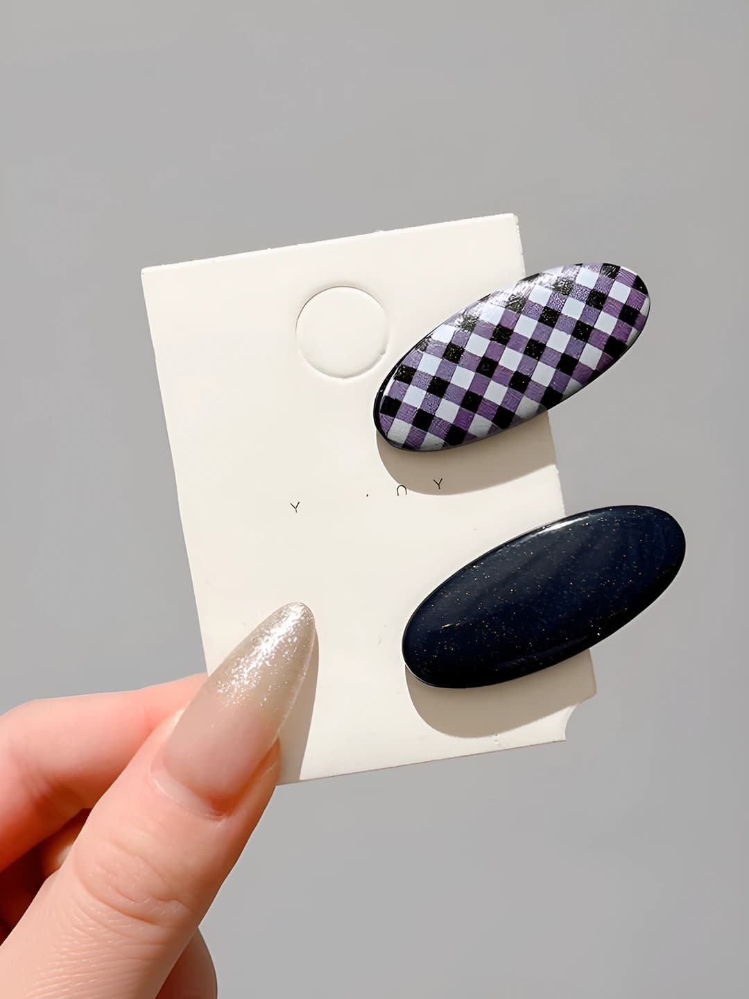 1# Blue plaid 2 pcs - 4cm