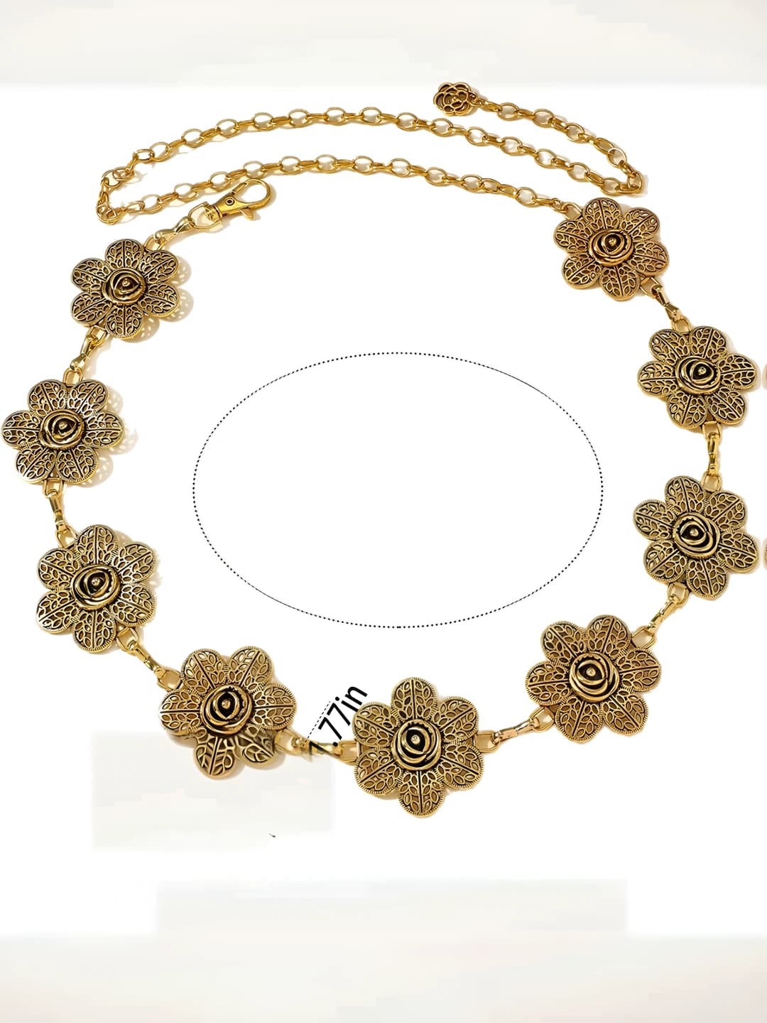 27# Gold retro 3D cutout flower