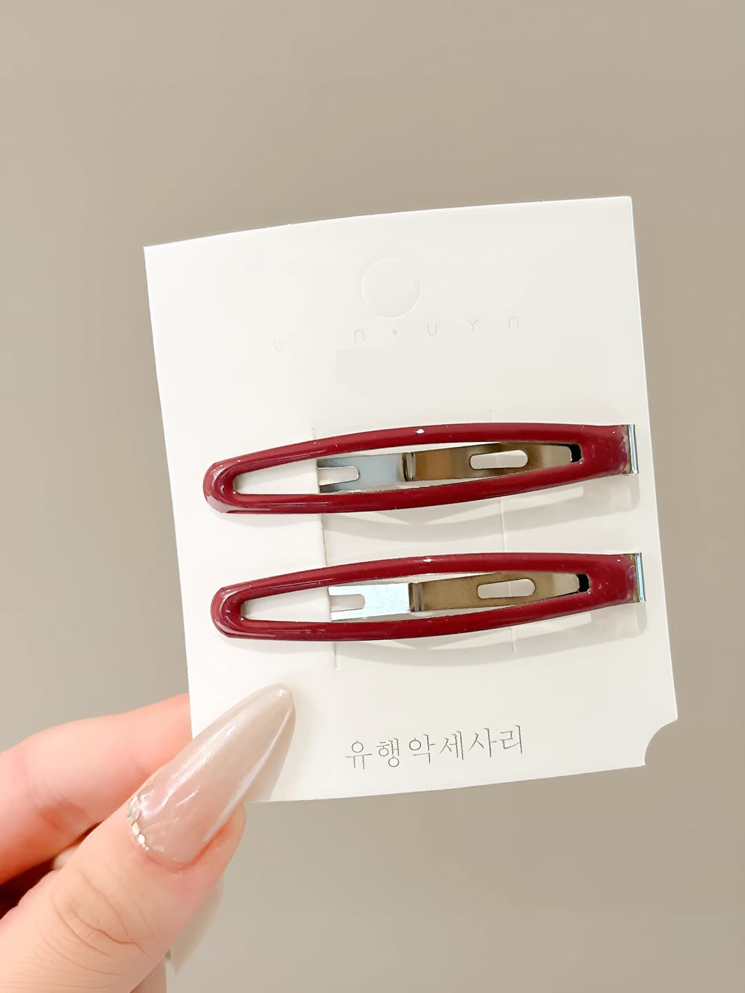 1# Wine red (pea clip) 6.5 cm