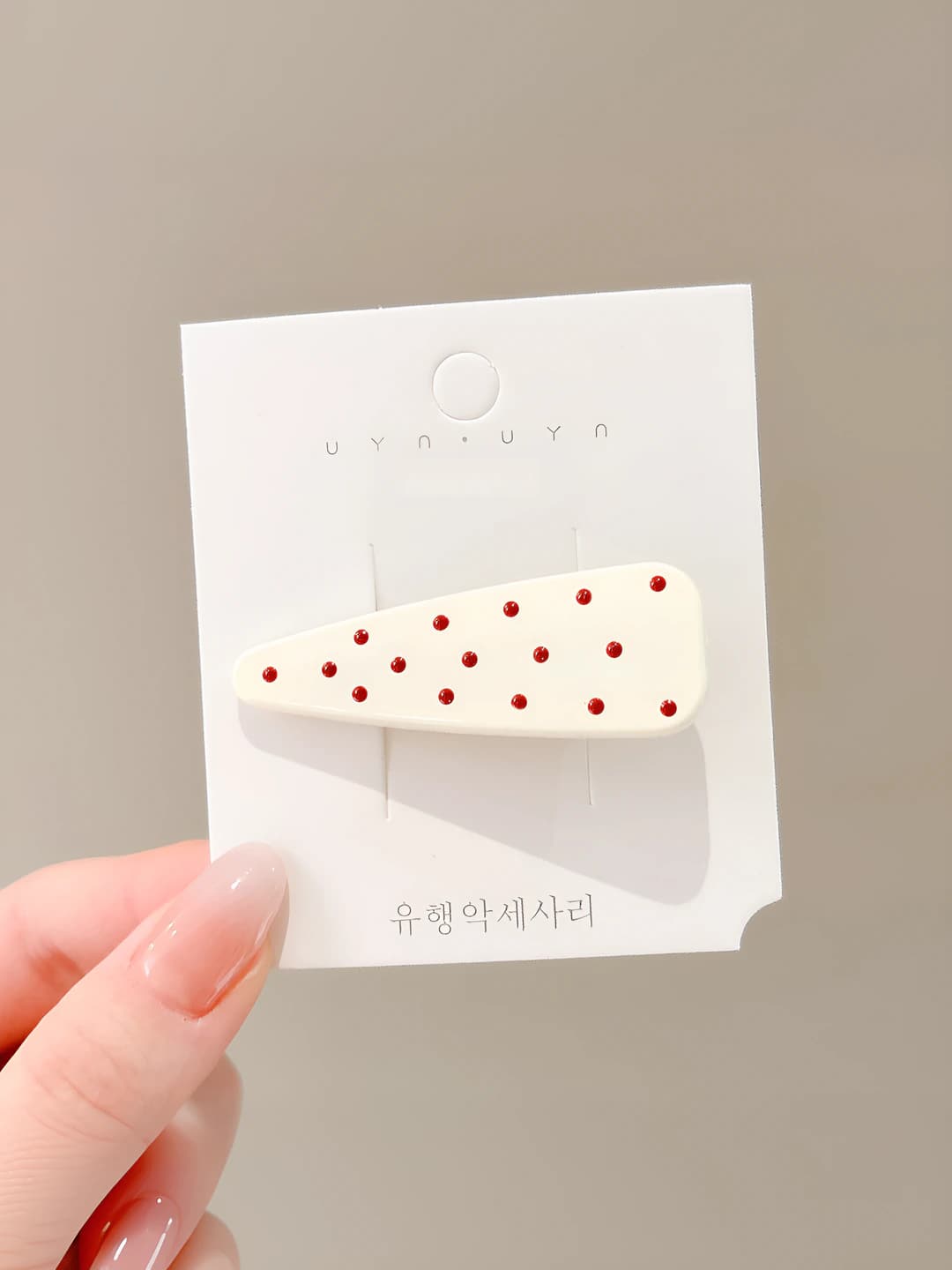 4# Qizil nuqali soch qisqichi ~5.7cm
