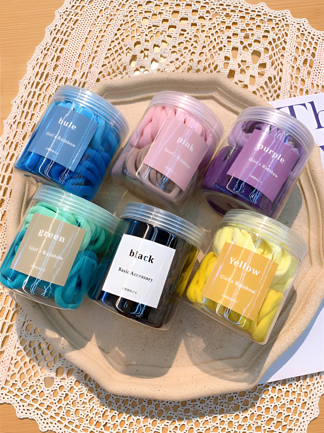 Women's hair ties: Korean style, stretch, thick, unbreakable, fruit design