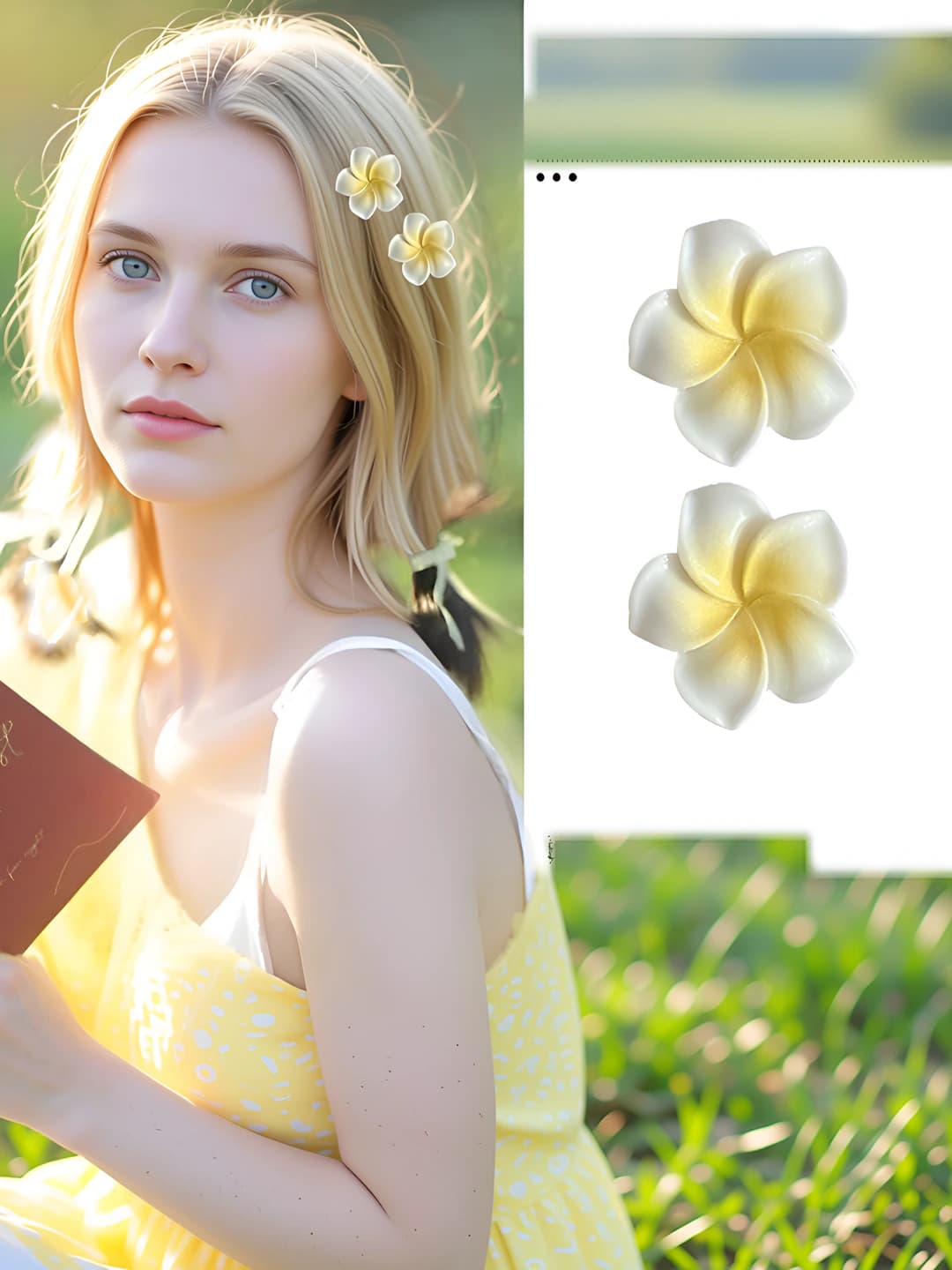 2# Floral clip - Medium, 1 pc 7.5 cm; 6# Large floral clip, 2 pcs 3 cm