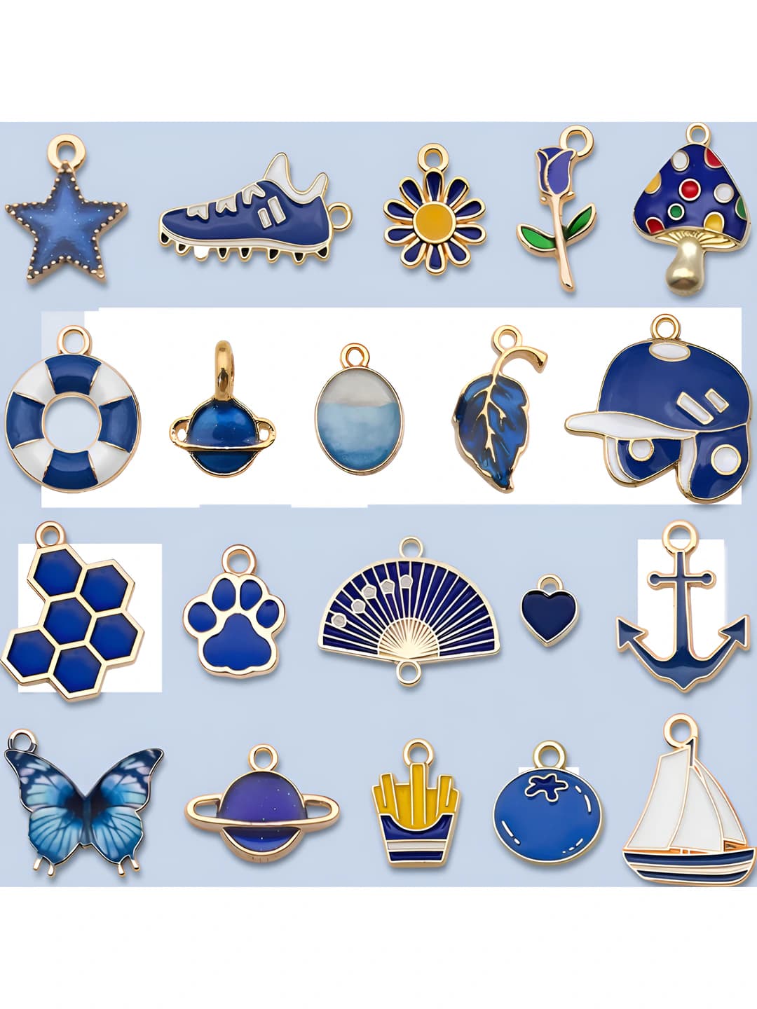 20 ta aralash, to'q ko'k, 19.48 g