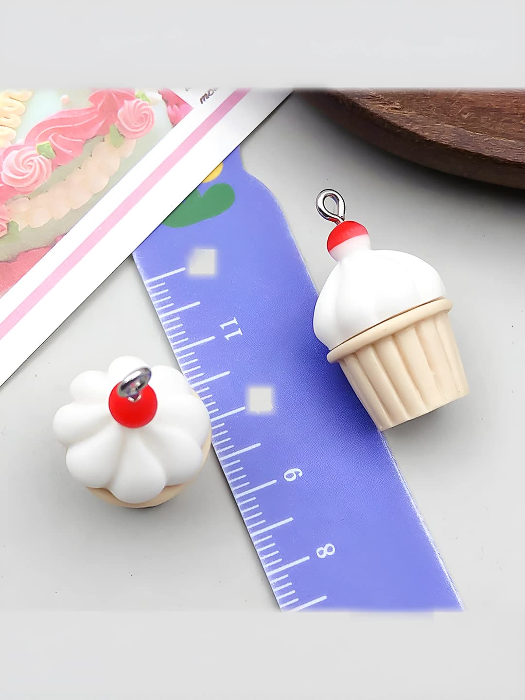 Светло-кофейный кекс 29x17x17mm