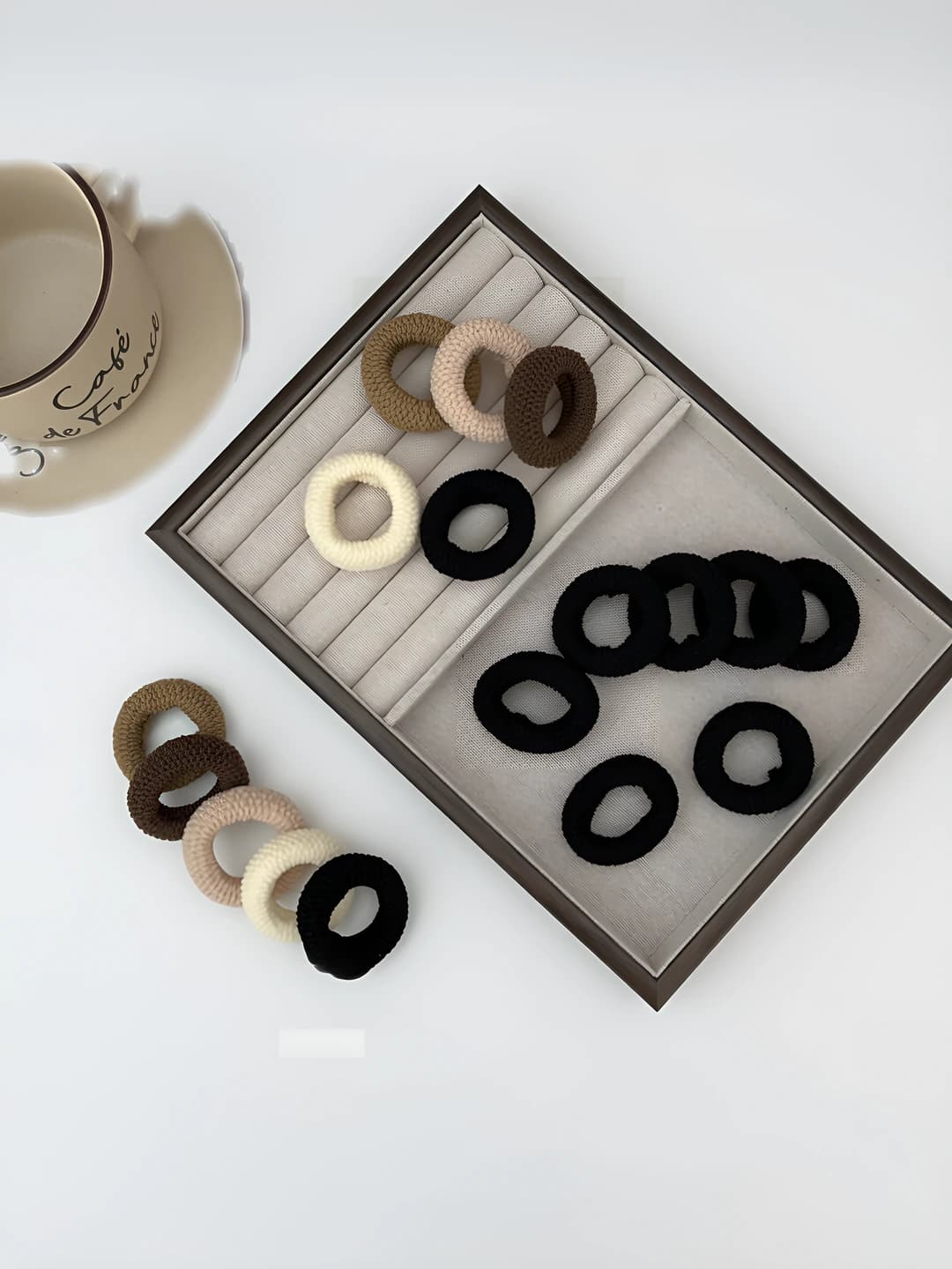 Women's hair ties: high stretch, durable, knitted, simple style for buns